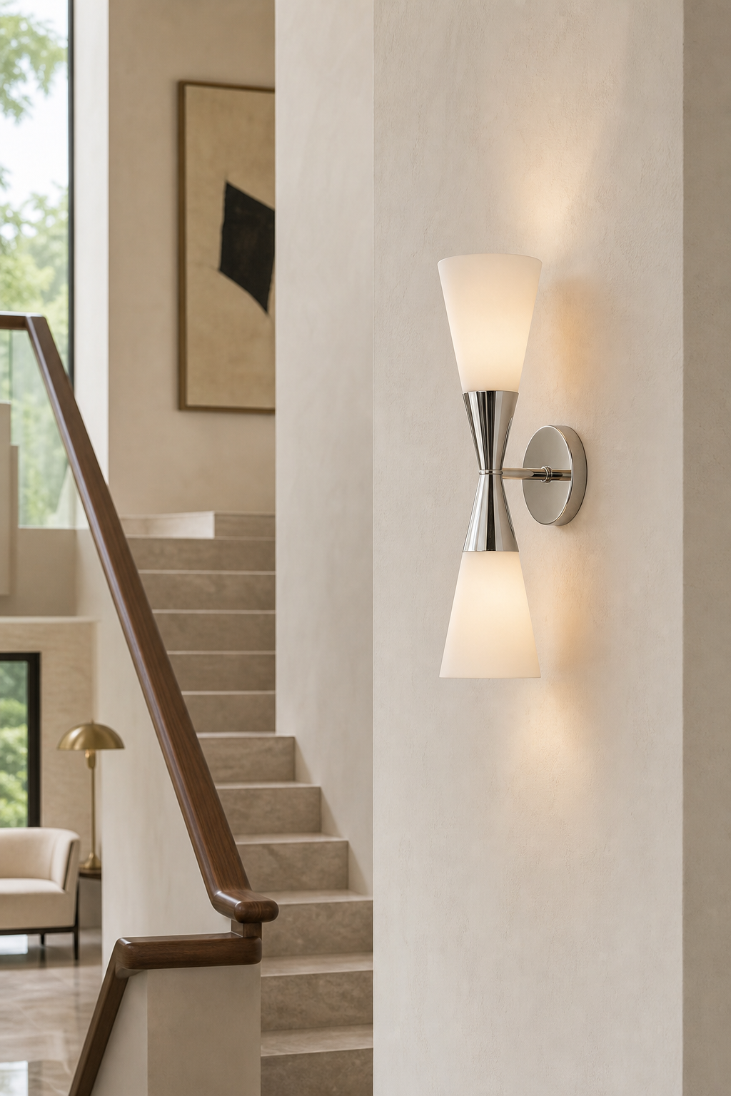 Harlekin Duo Wall Sconce gallery 06 staircase wide daylight