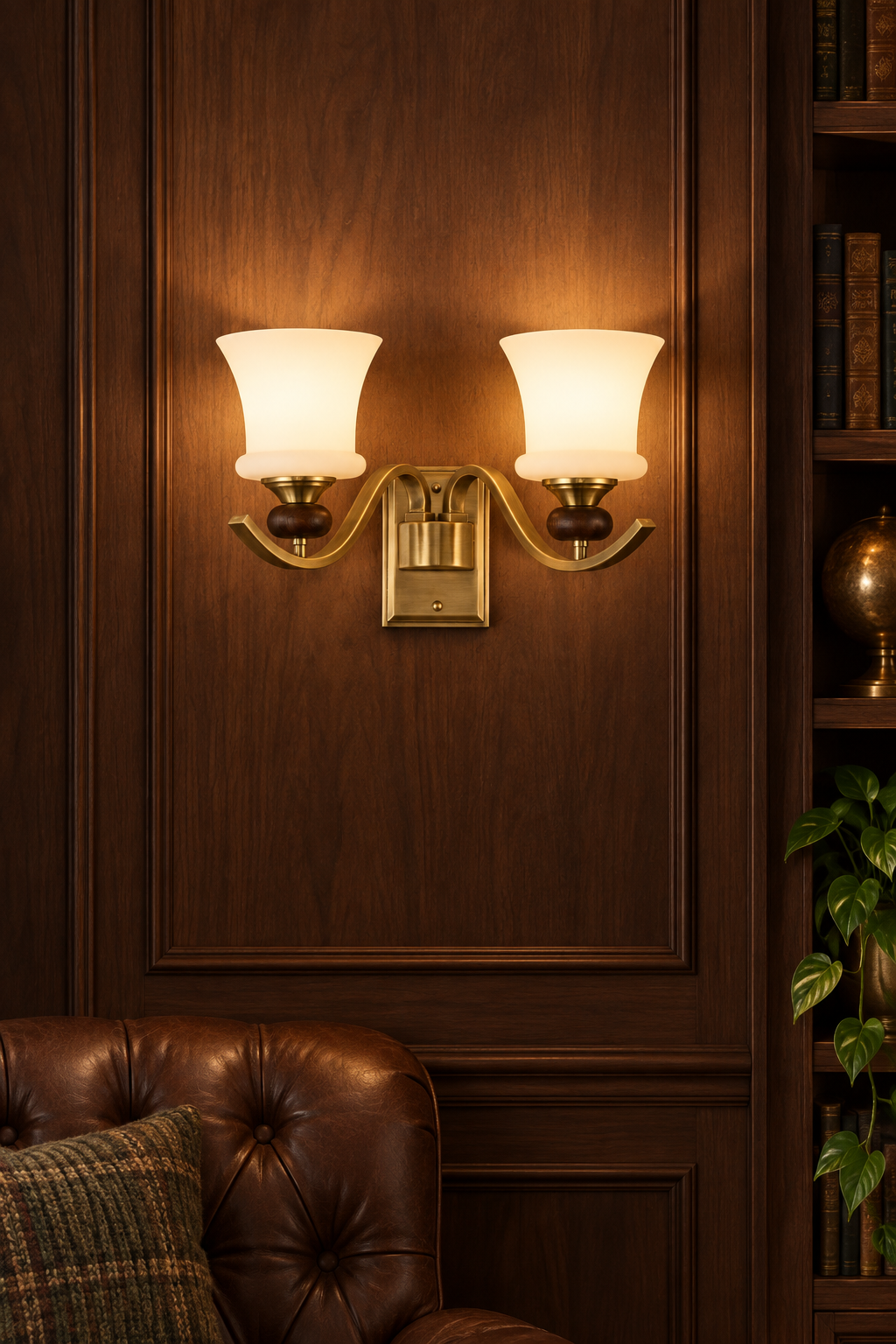 Brontelle two-light wall sconce lifestyle scene 06