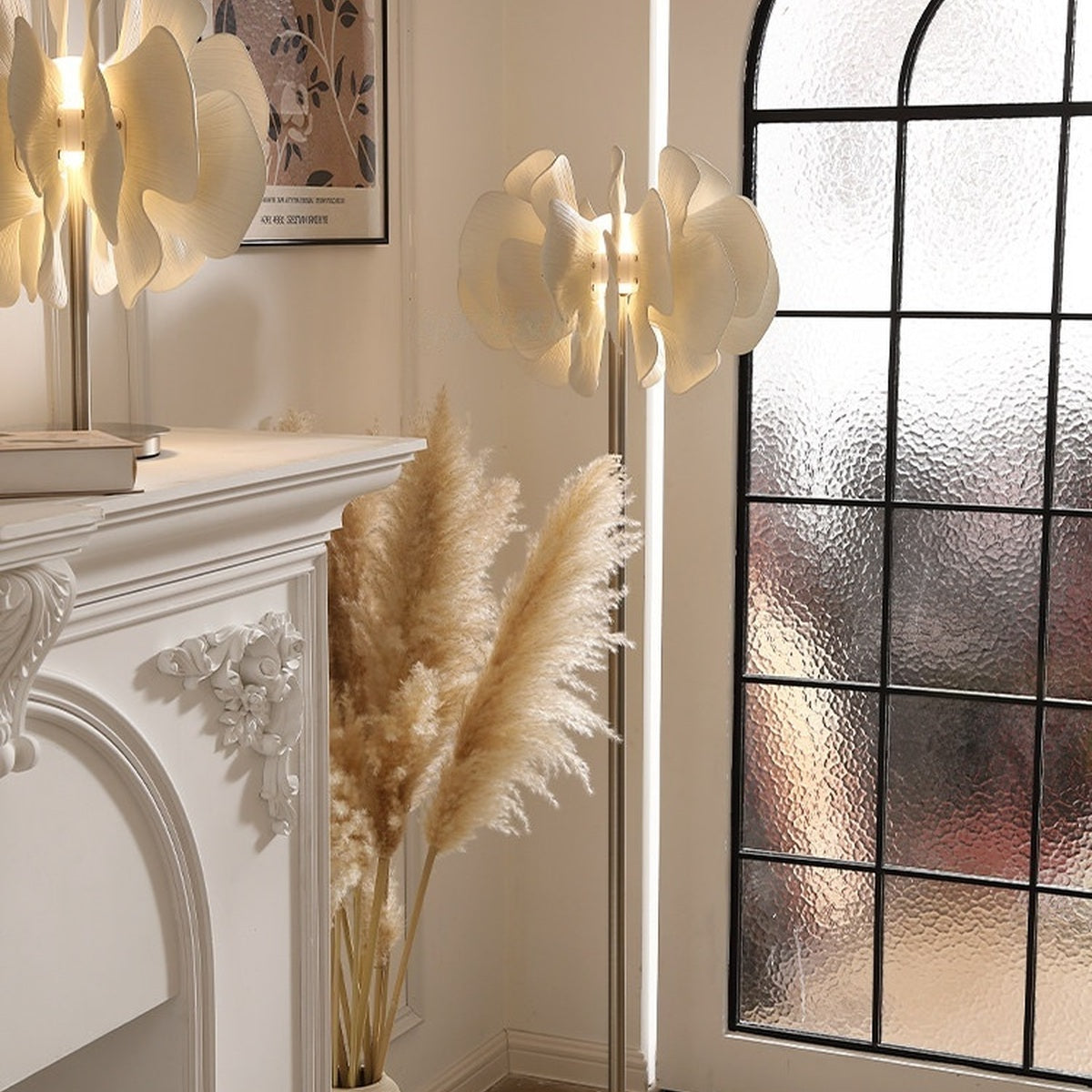 Sculptural Ceramic Petal Floor Lamp - real full product view 1 of 2