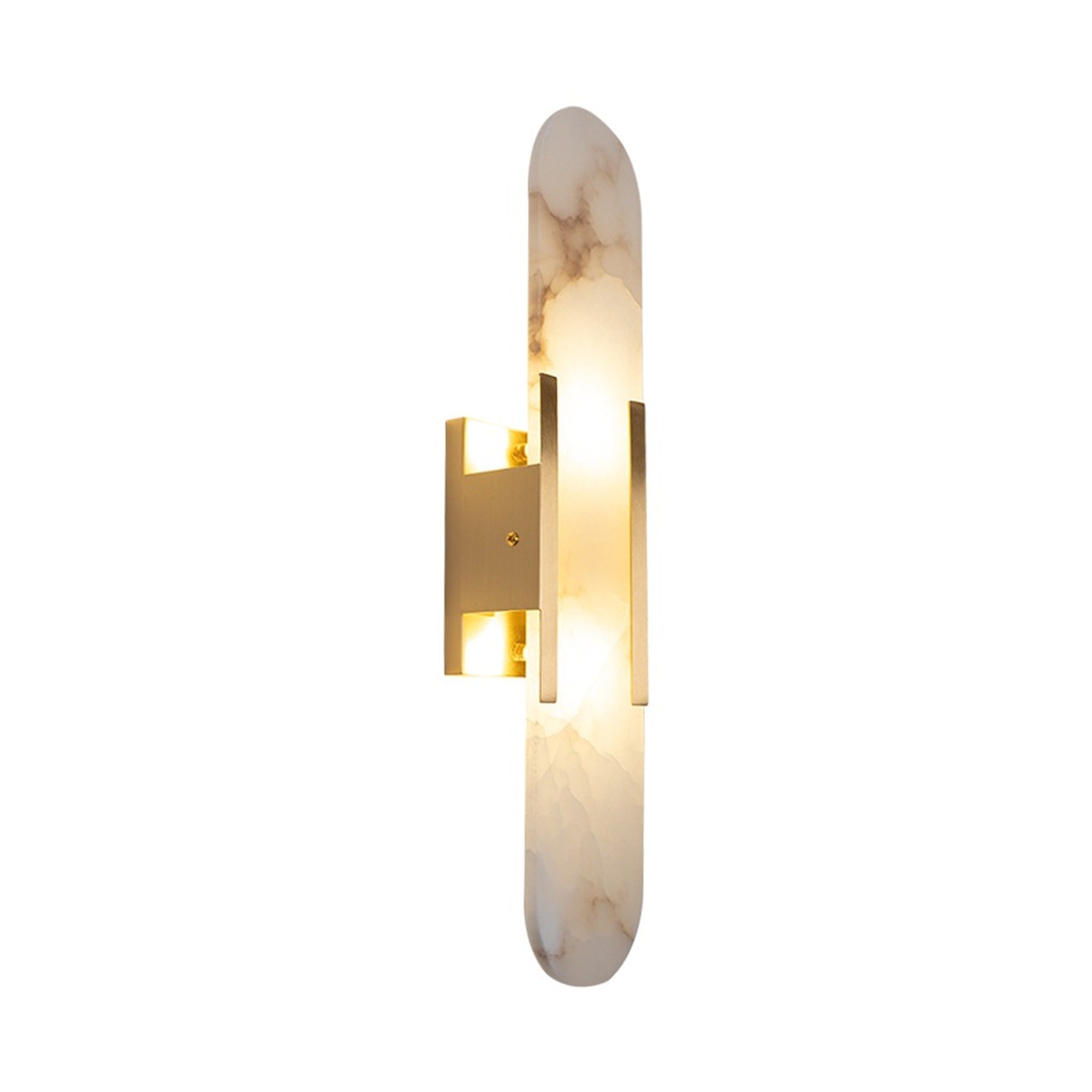 Modern Alabaster Capsule Wall Sconce - enlarged white background main image