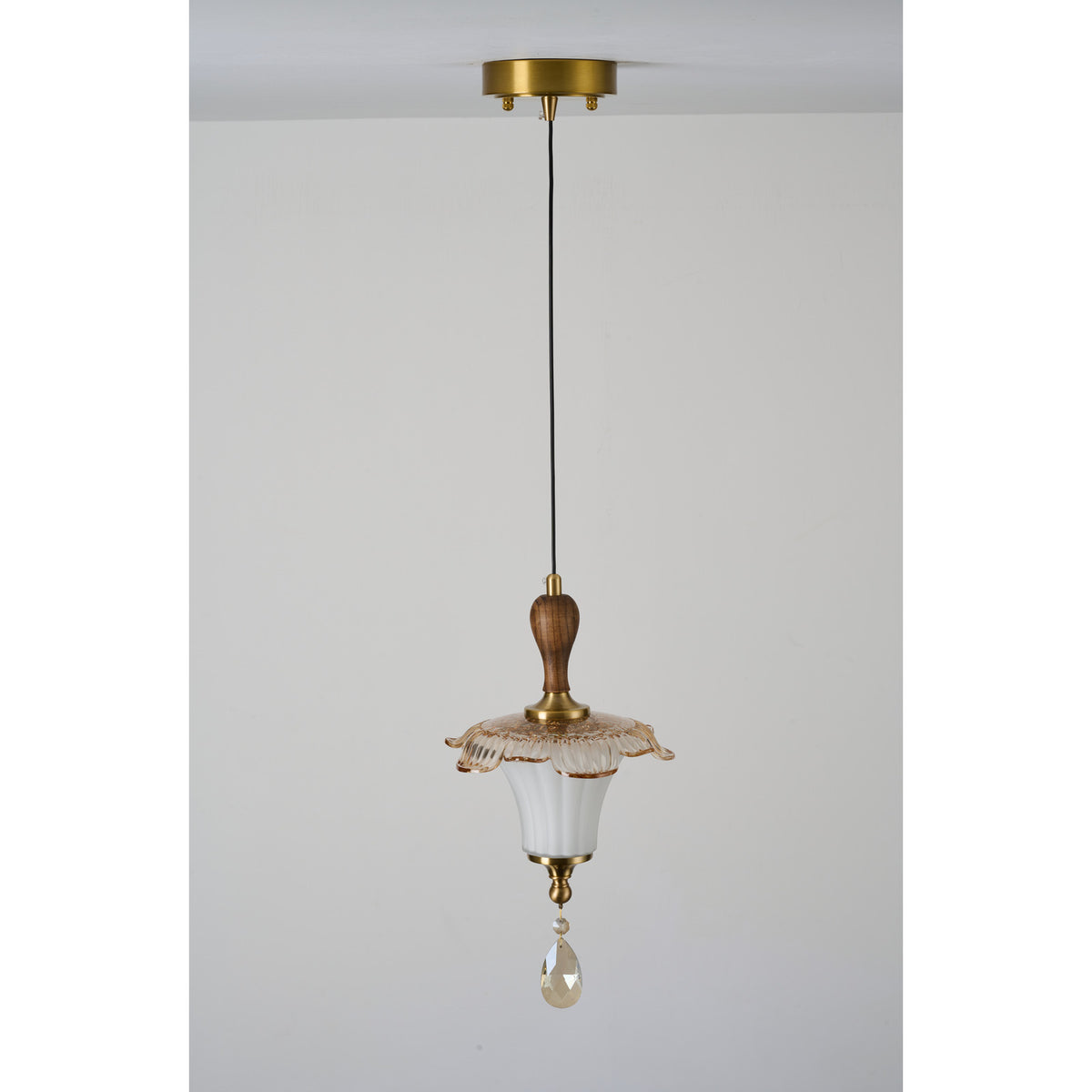 Supplier real photograph of Celestine Pendant B full view unlit