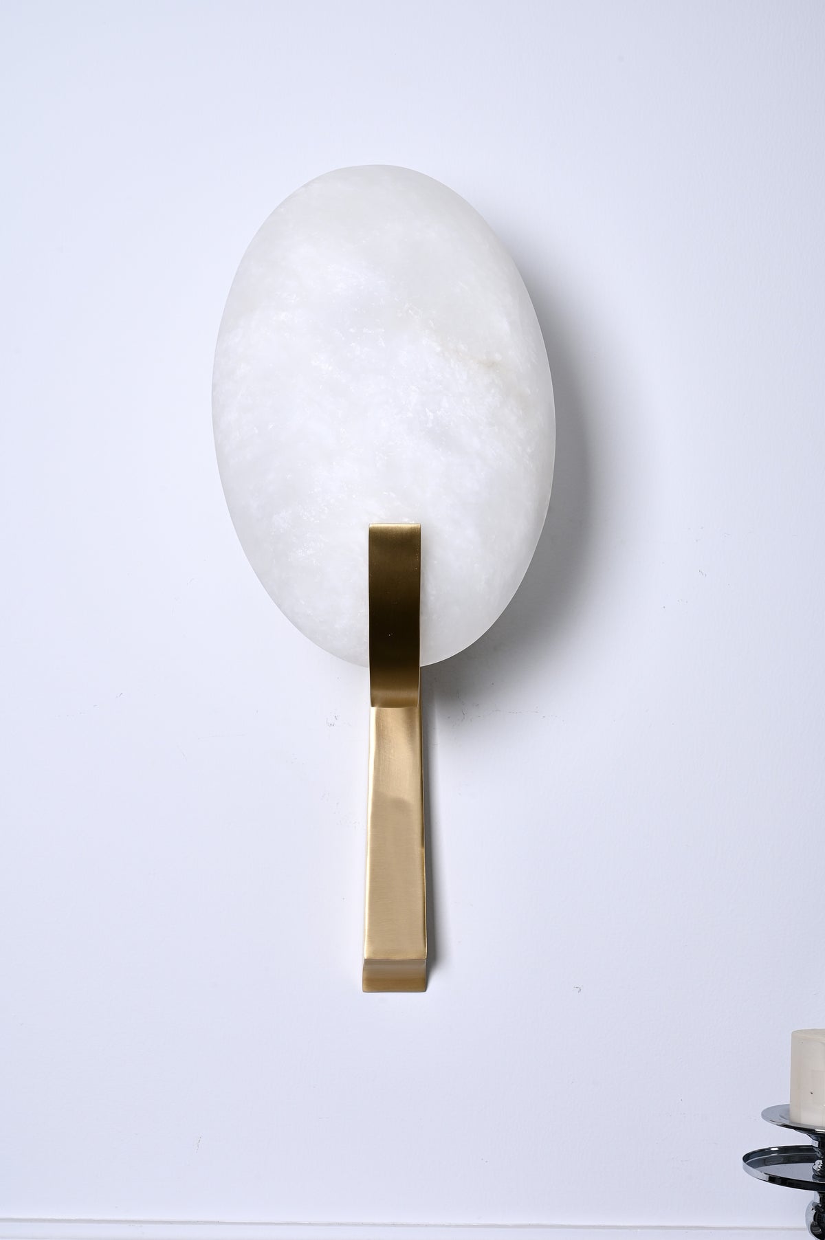 Modern Alabaster Oval Stem Wall Sconce - 07 07-DSC_6963
