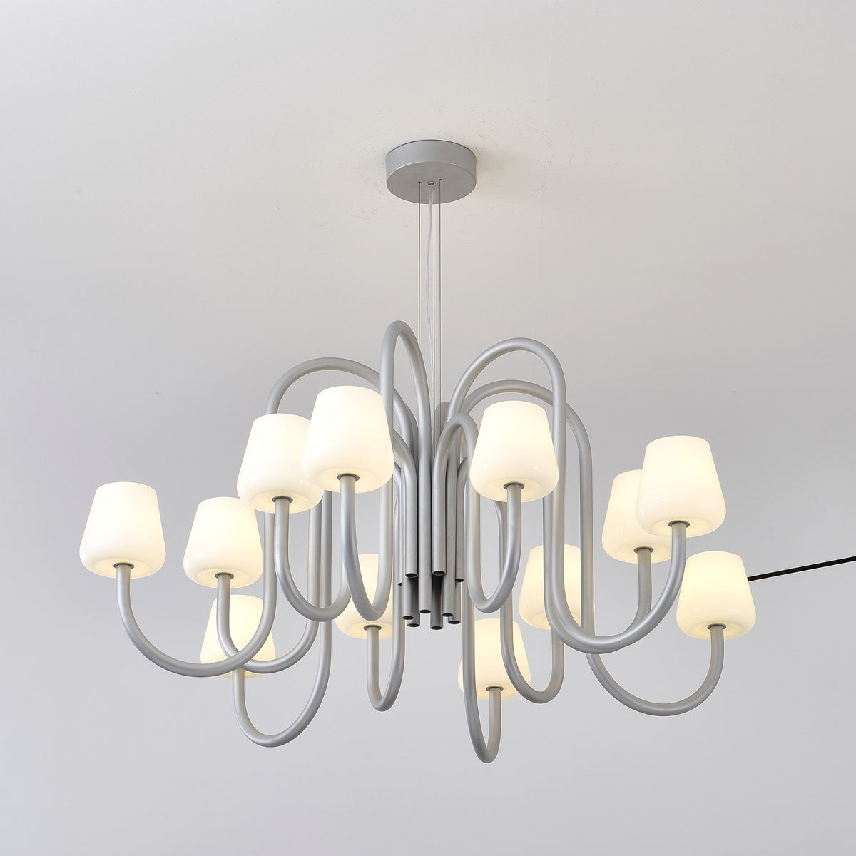 Apollo twelve-light chandelier complete supplier real photograph with ceiling canopy
