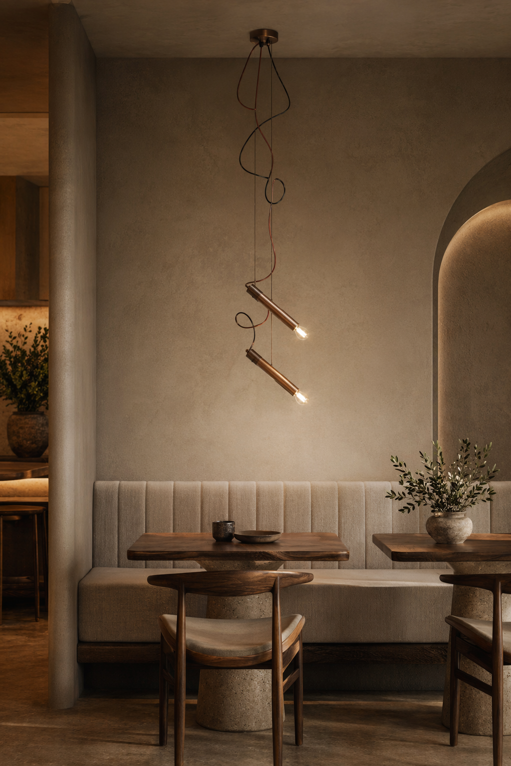 Modern Copper Tube LED Pendant Light - 07 07-cafe-style-dining.png