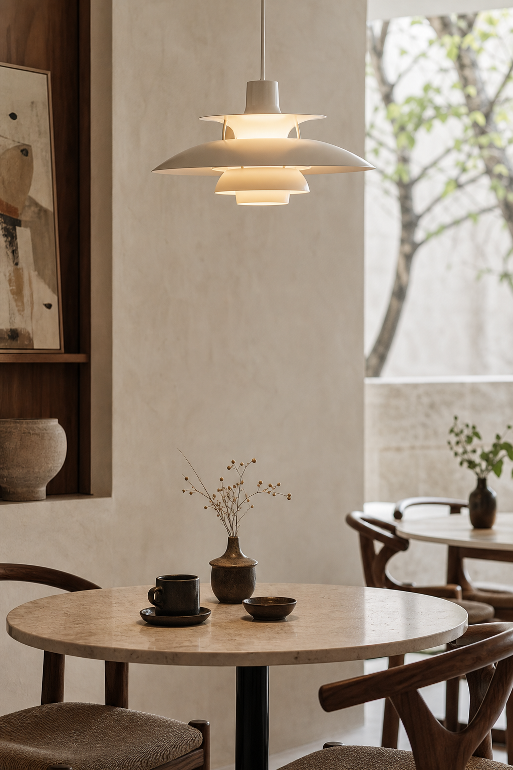 PH5 Layered Metal Pendant Light cafe
