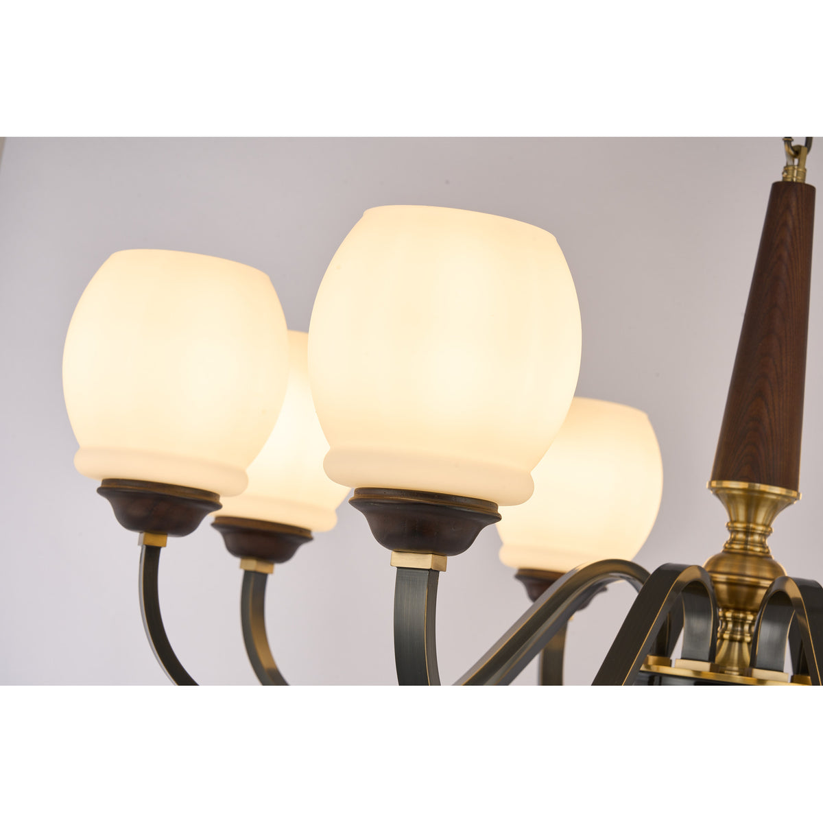 Supplier real detail photograph of the Caldwell softly rounded milky-opal glass shades