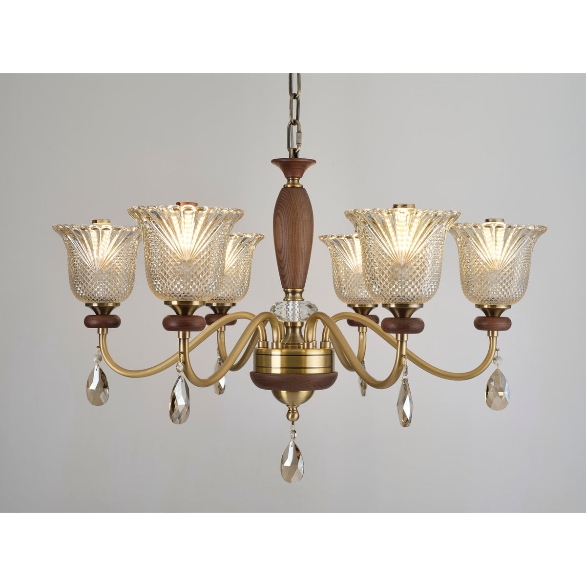 Cognelle six-light chandelier complete product view