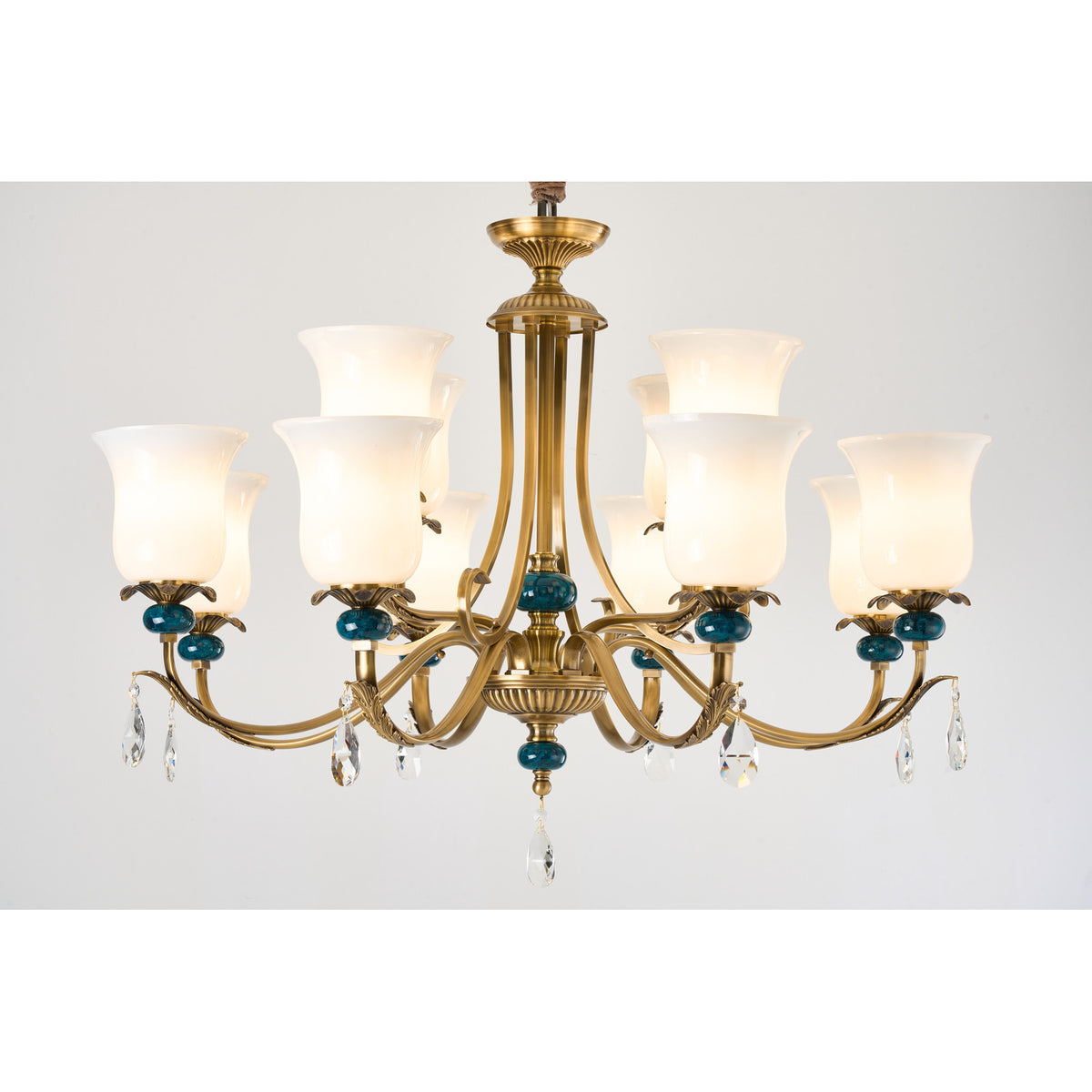 Real product photograph of the Marcelline fifteen-light chandelier