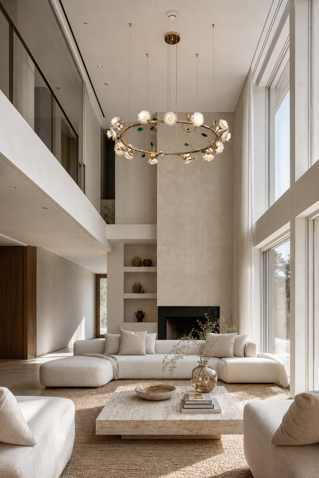 Sylverelle chandelier – large living wide daylight