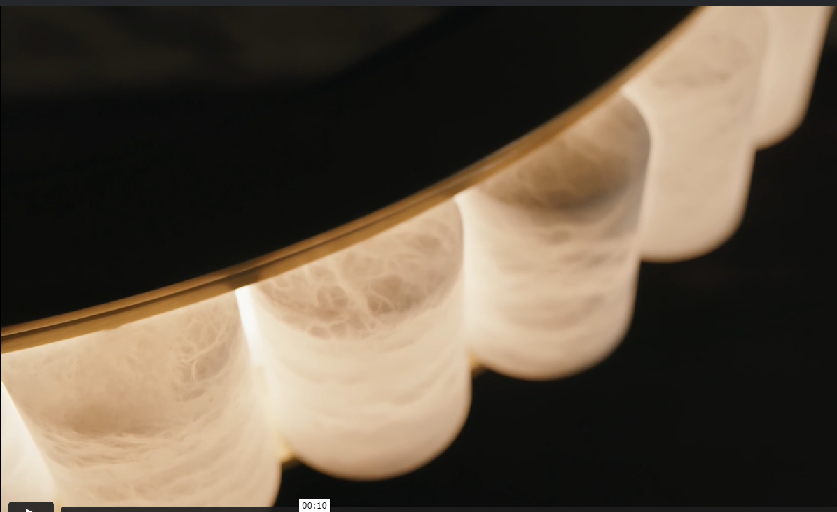 Modern Alabaster Ring LED Pendant Chandelier - 18 07-lit-alabaster-diffuser-detail
