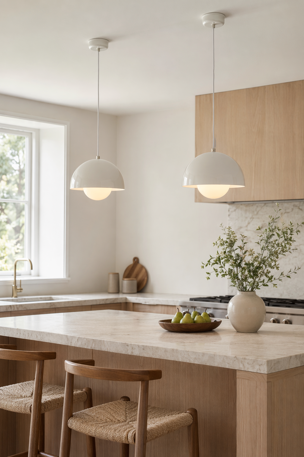 Modern Glossy Dome Pendant Light - 07 07-paired-pendants