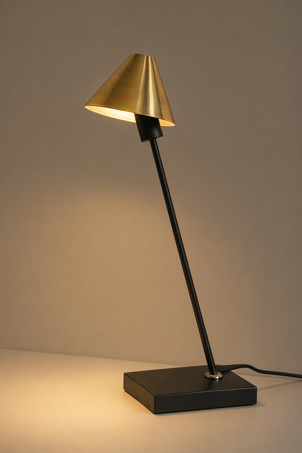 Modern Adjustable Cone Table Lamp - 07 07-product-gold-angle