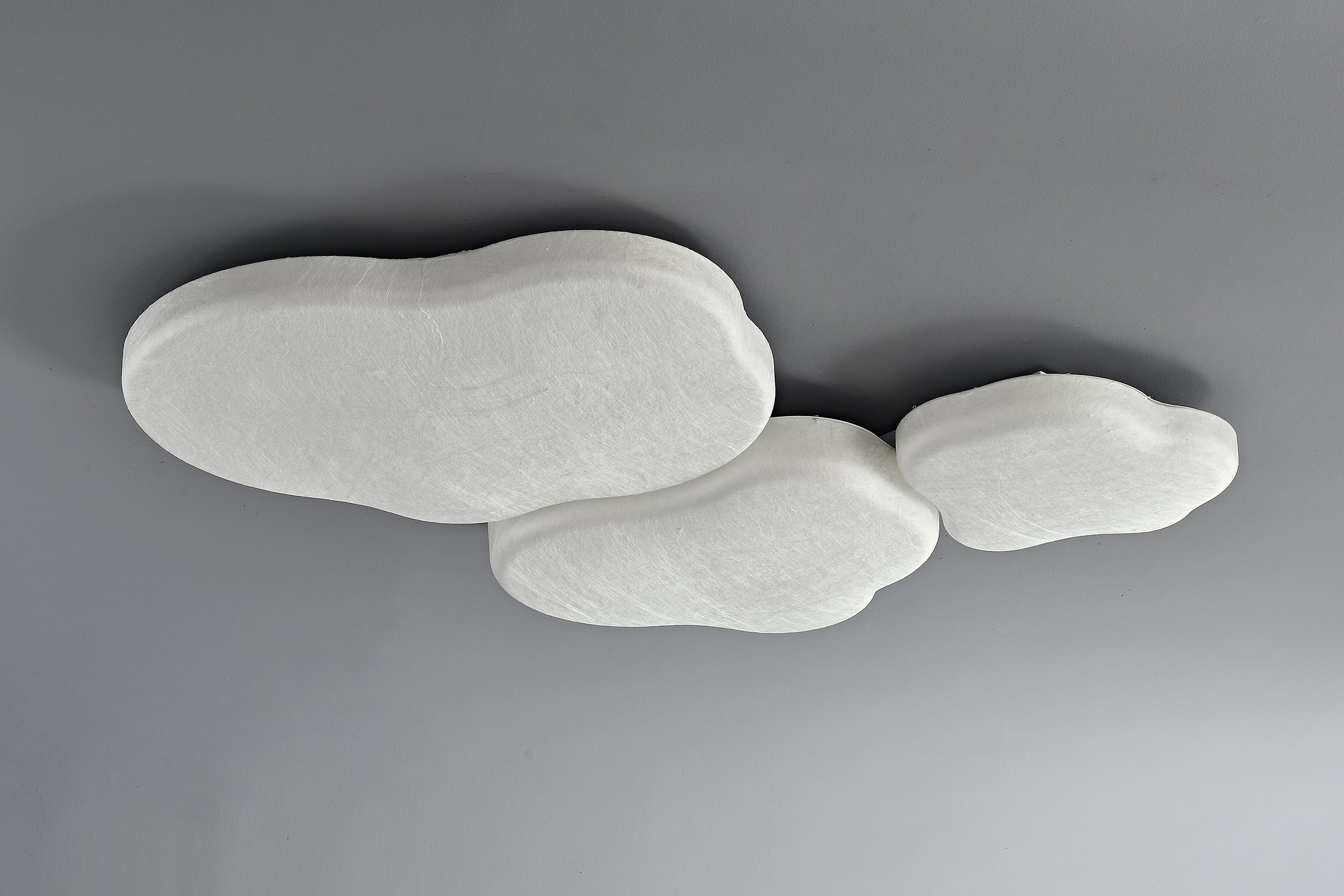 Modern Mulberry Silk Cloud Ceiling Light in White - 07 07-product-real-front