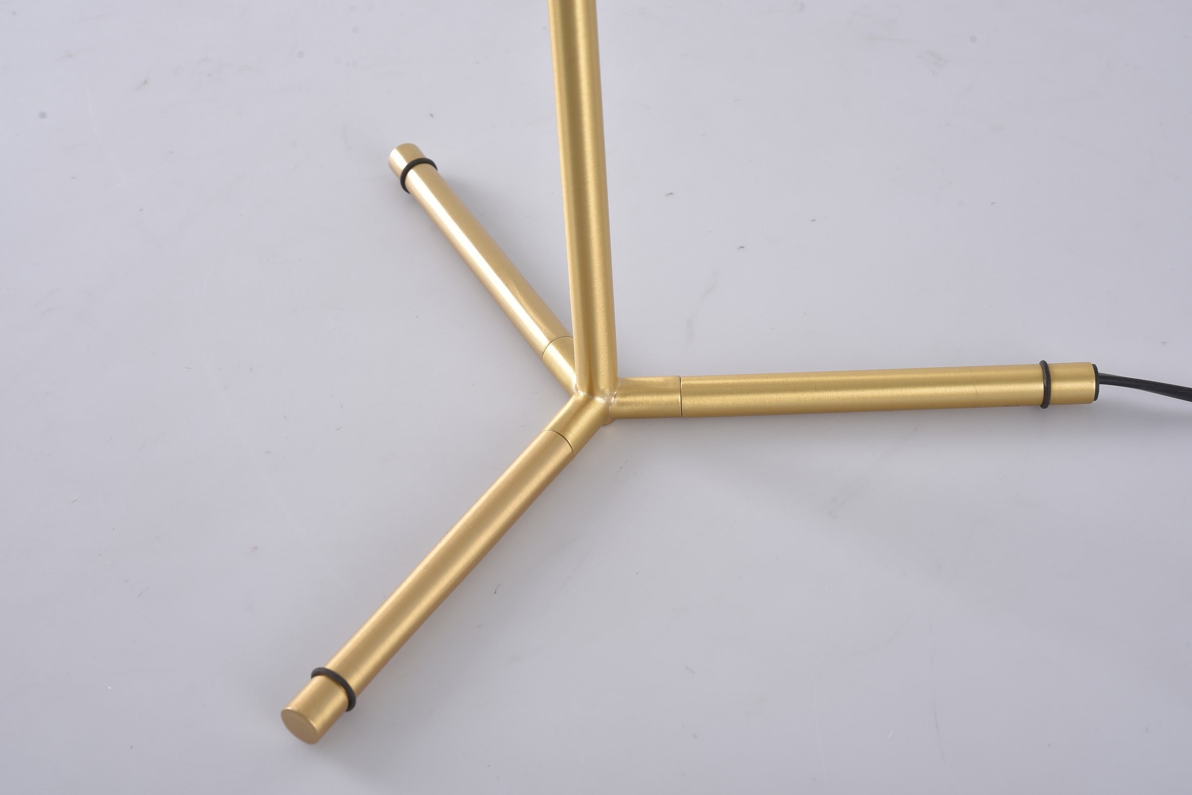 Modern C-Shaped Copper Globe Table Lamp - 18 07-real-copper-base-detail.jpg