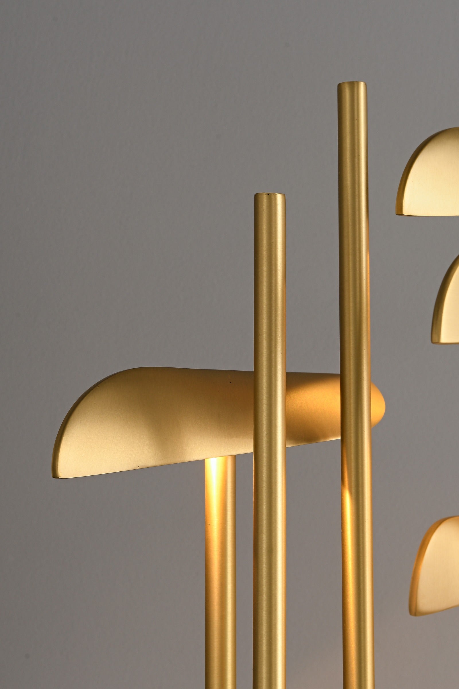 Modern Multi-Head Copper LED Table and Floor Lamp - 18 07-real-copper-shade-detail