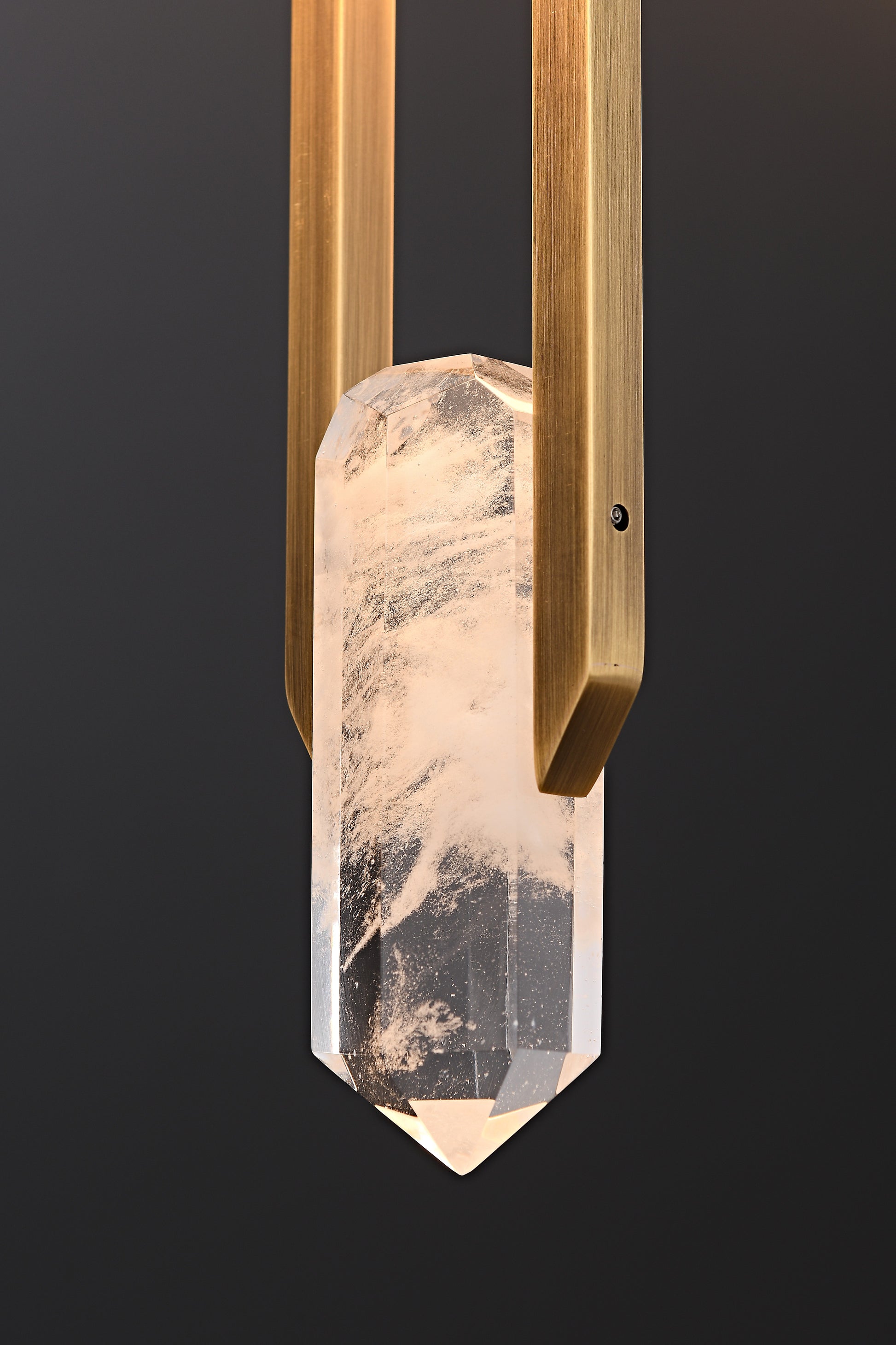 Modern Linear Crystal LED Island Chandelier - 07 07-real-crystal-pendant-detail