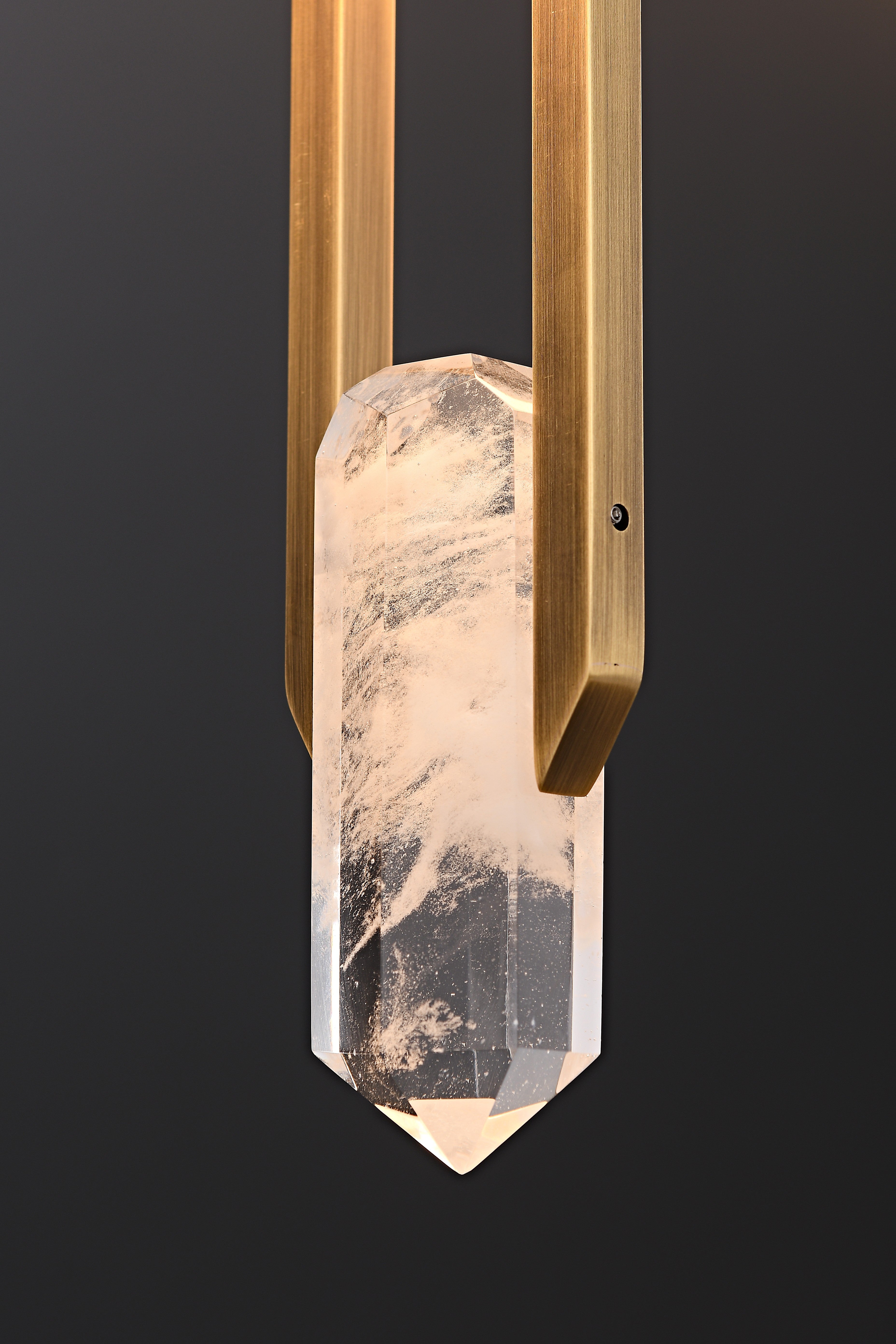 Modern Linear Crystal LED Island Chandelier - 07 07-real-crystal-pendant-detail