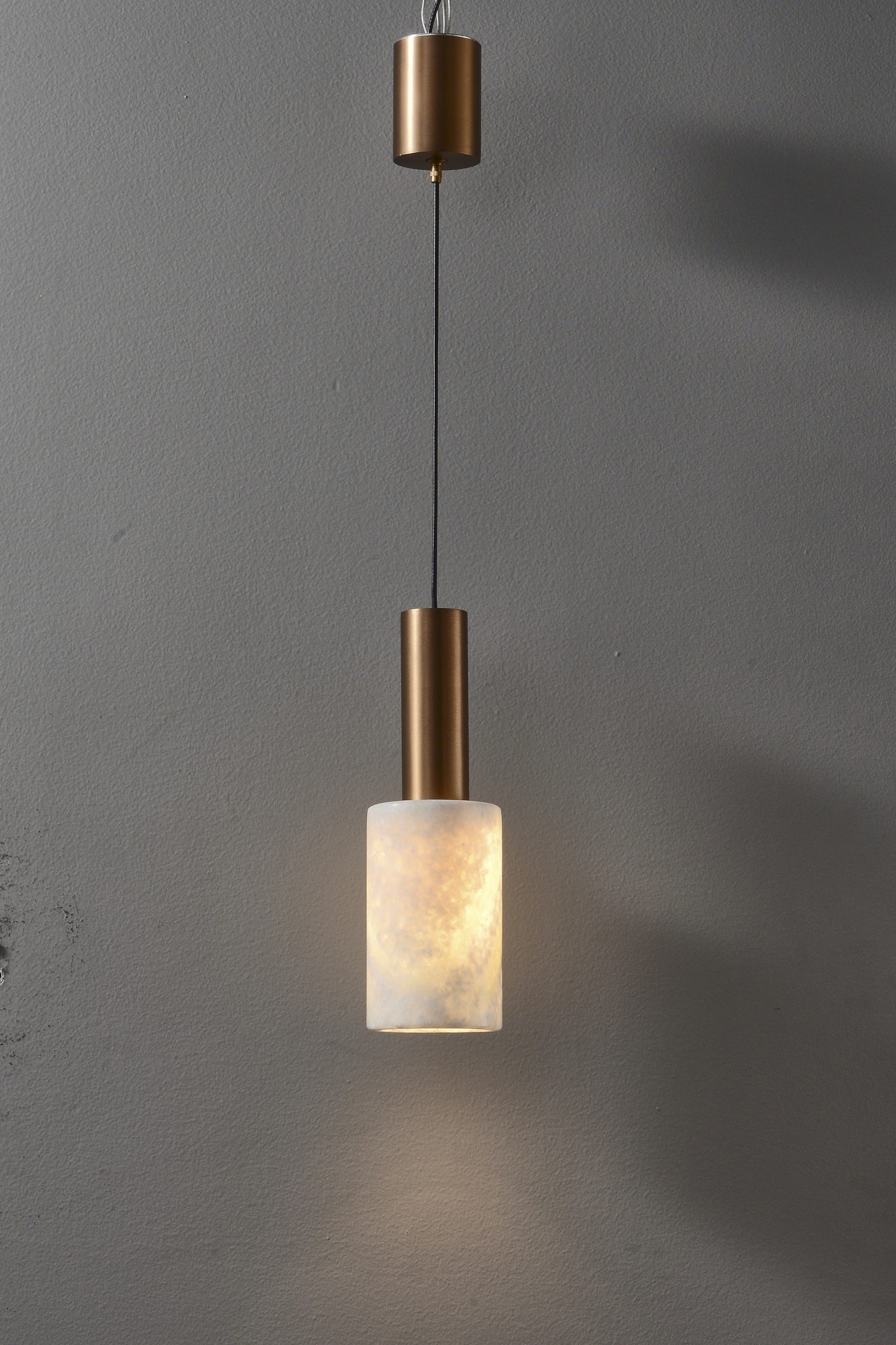 Modern Natural Stone Cylinder Pendant Light - 07 07-real-detail-4