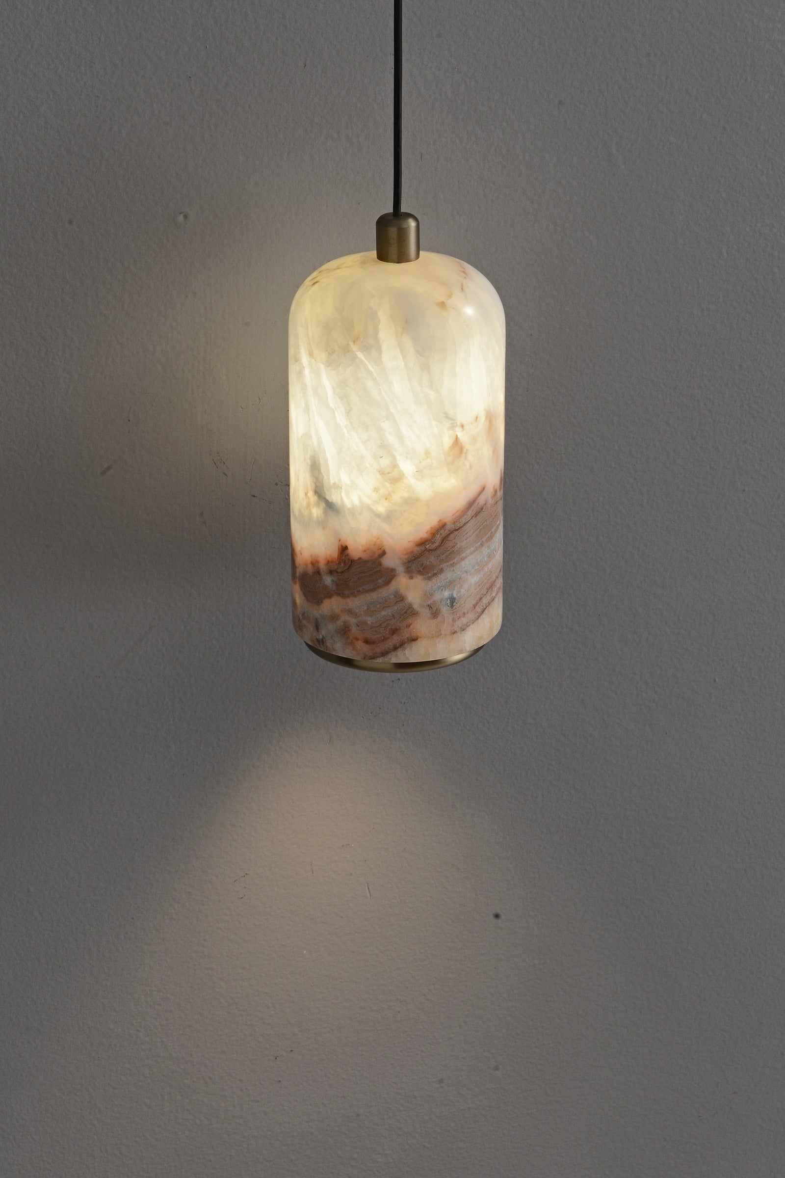 Modern Colorful Stone Cylinder Pendant Light - 07 07-real-detail-4