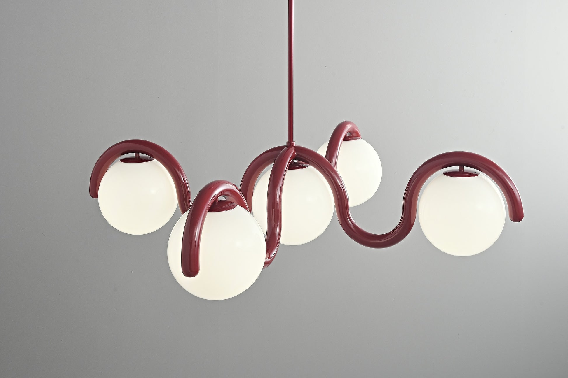 Modern Curved Globe Pendant Chandelier - 18 07-real-detail-4