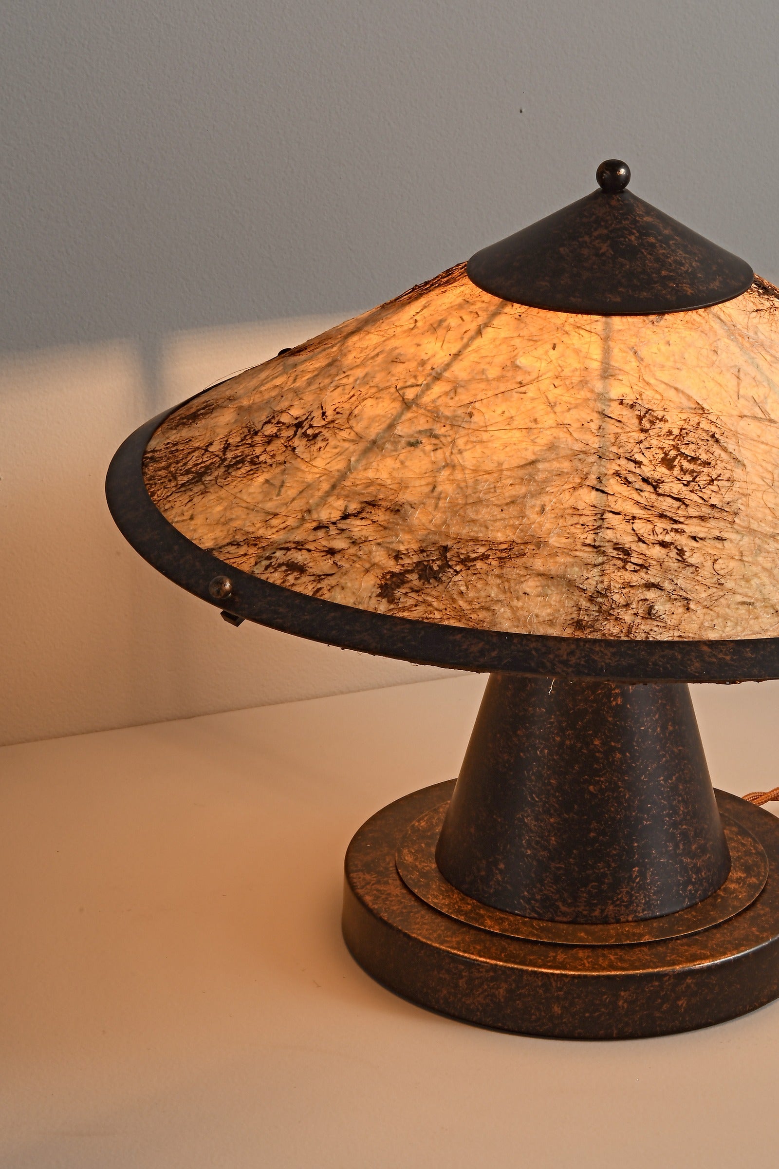 Handcrafted Silk Shade Table Lamp - 18 07-real-detail-4