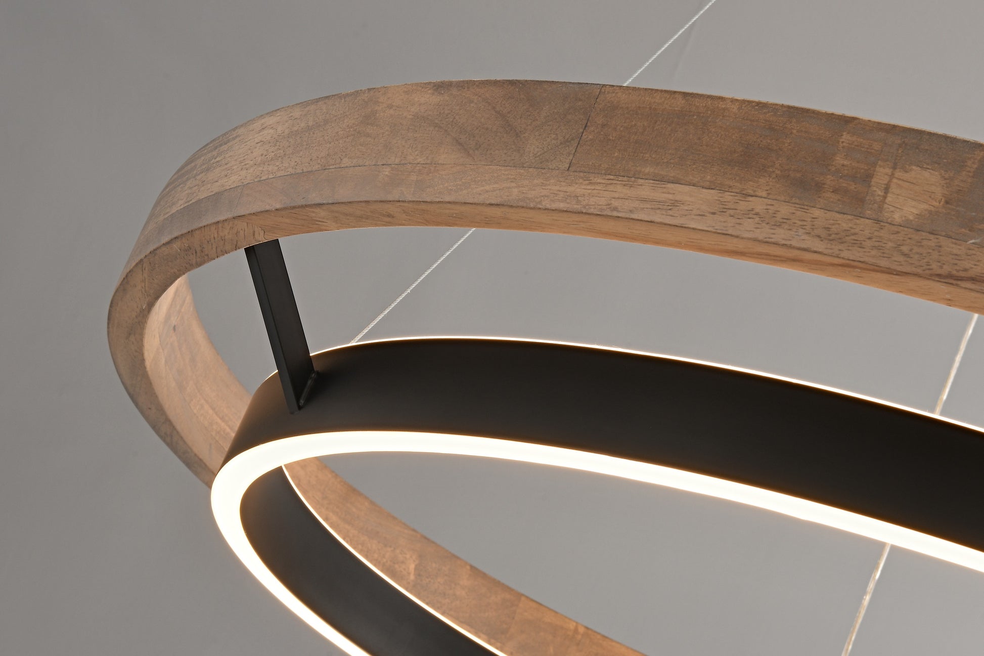 Modern Wood Ring LED Pendant Chandelier - 18 07-real-detail-4