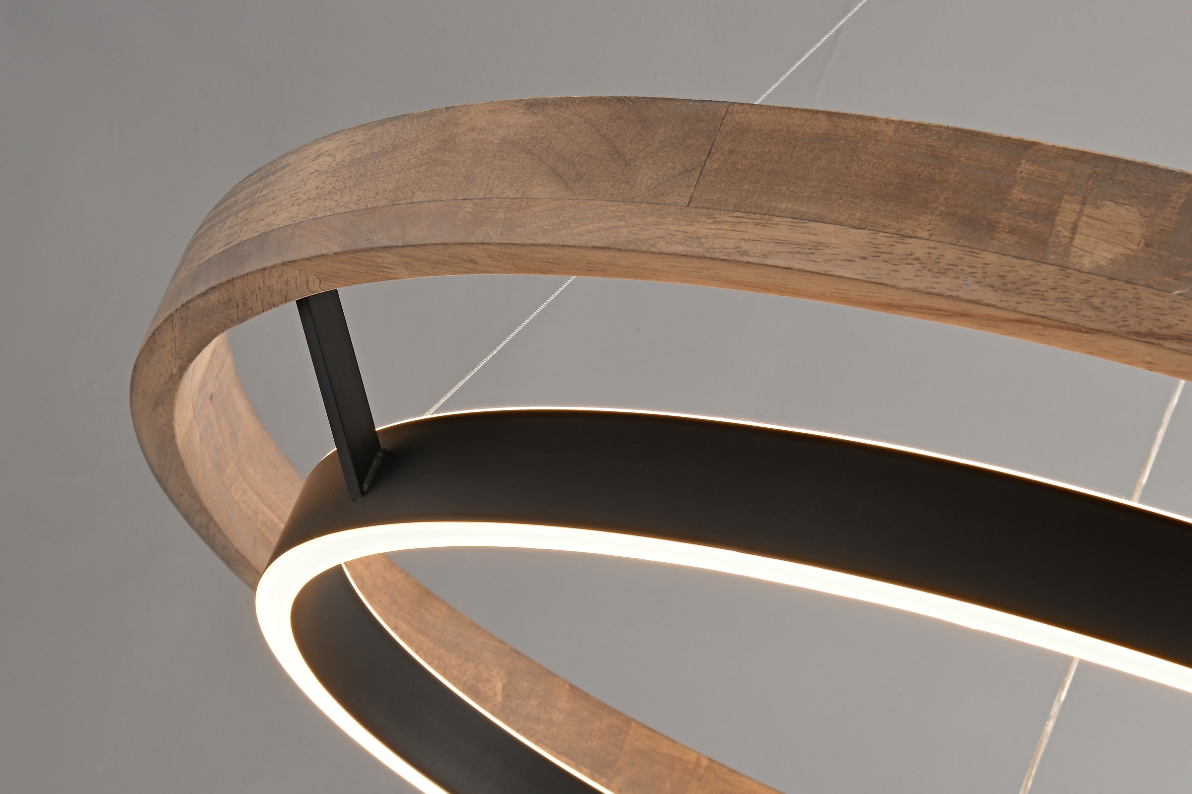 Modern Wood Ring LED Pendant Chandelier - 18 07-real-detail-4