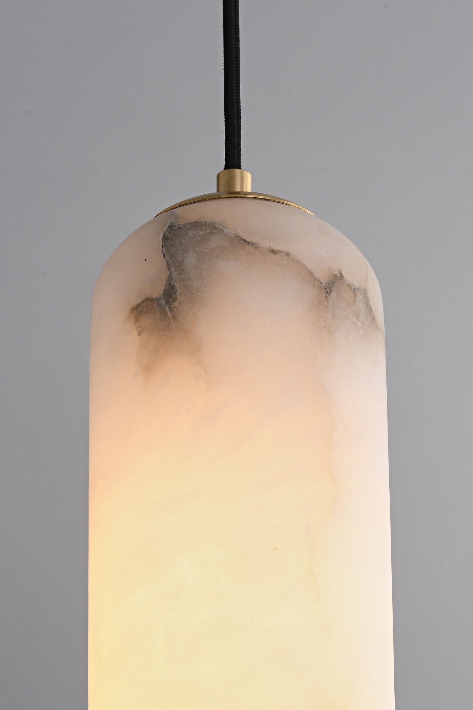 Modern Brass Marble Cylinder Pendant Light - 18 07-real-marble-cylinder-pendant-side-lit