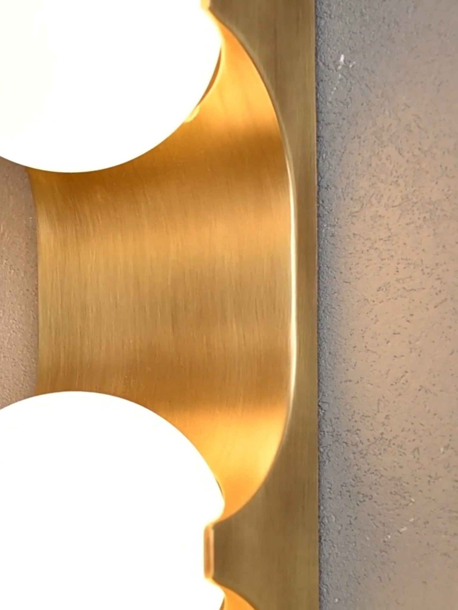 Modern Bronze Glass Globe Linear Wall Sconce - 07 07-real-shot-bronze-glass-globe-linear-wall-sconce-side