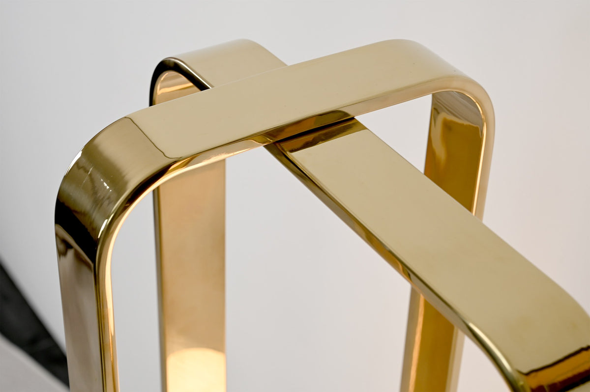 Modern Champagne Gold Globe Floor Lamp - 07 07-real-shot-champagne-gold-globe-floor-lamp-detail