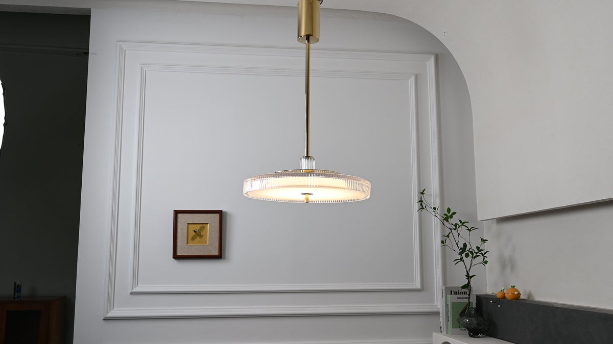 Modern Crystal Glass Drum Pendant Light - 07 07-real-shot-crystal-glass-drum-pendant-detail