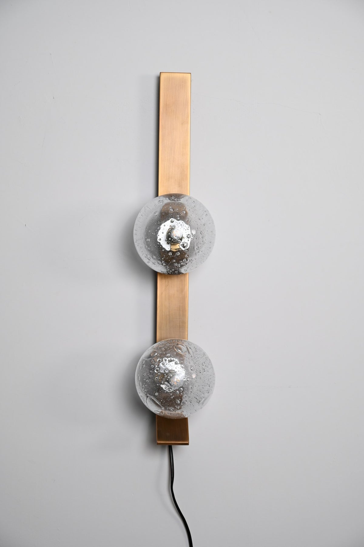 Modern Glass Globe Wall Sconce in Antique Brass - 07 07-real-shot-glass-globe-wall-sconce-side
