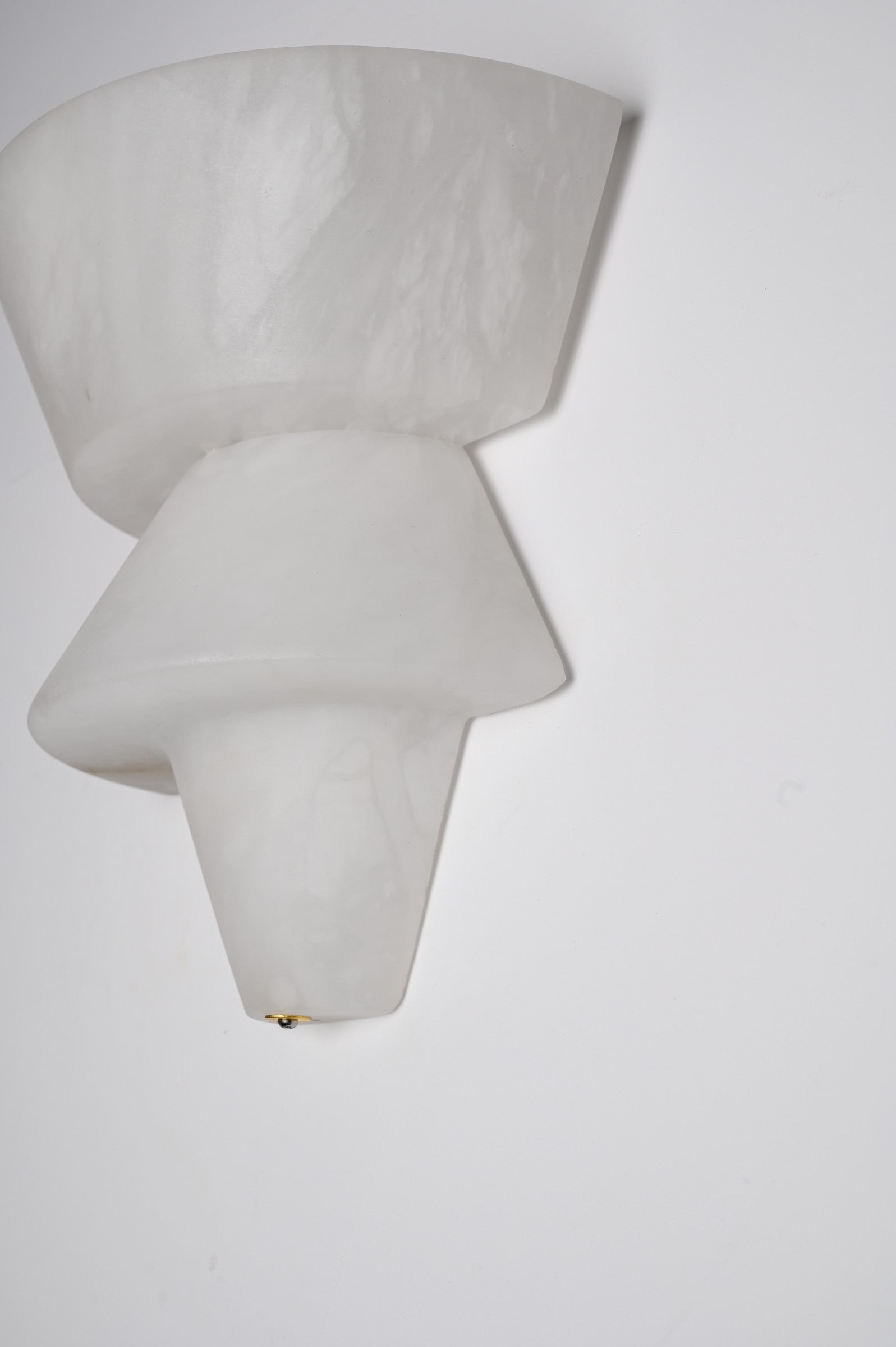 Modern Spanish Alabaster Tiered Wall Sconce - 07 07-real-side-lit