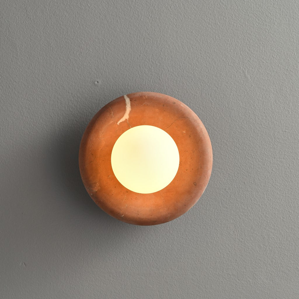 Modern Stone Ring Wall Sconce - 11 07-real-square-3-5--282