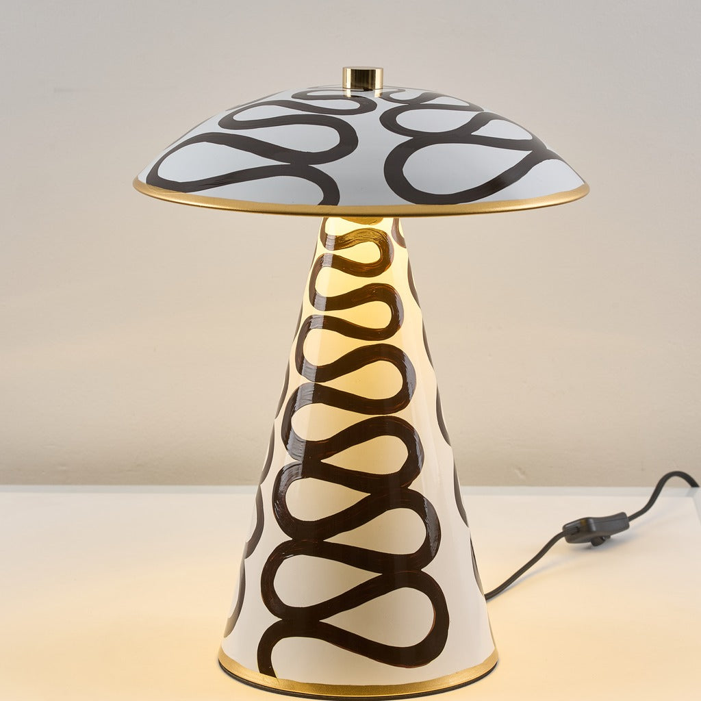 Modern Painted Mushroom Table Lamp - 11 07-real-square-88882503