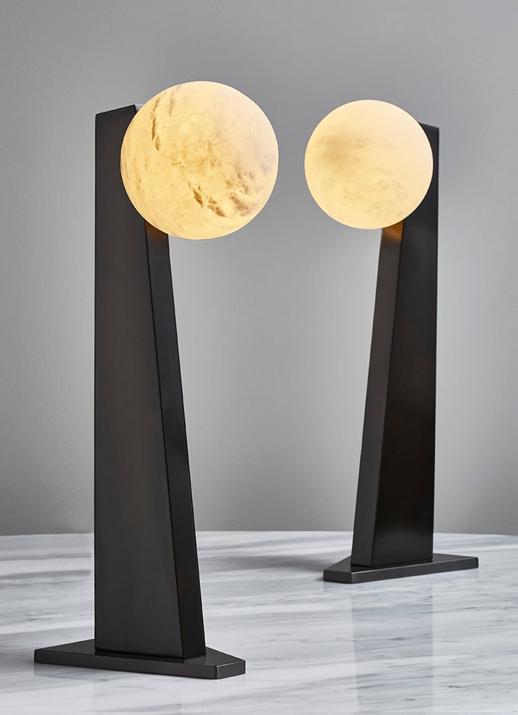 Modern Tapered Globe Table Lamp - 07 07-scene-tapered-globe-table-lamp-variant-pair