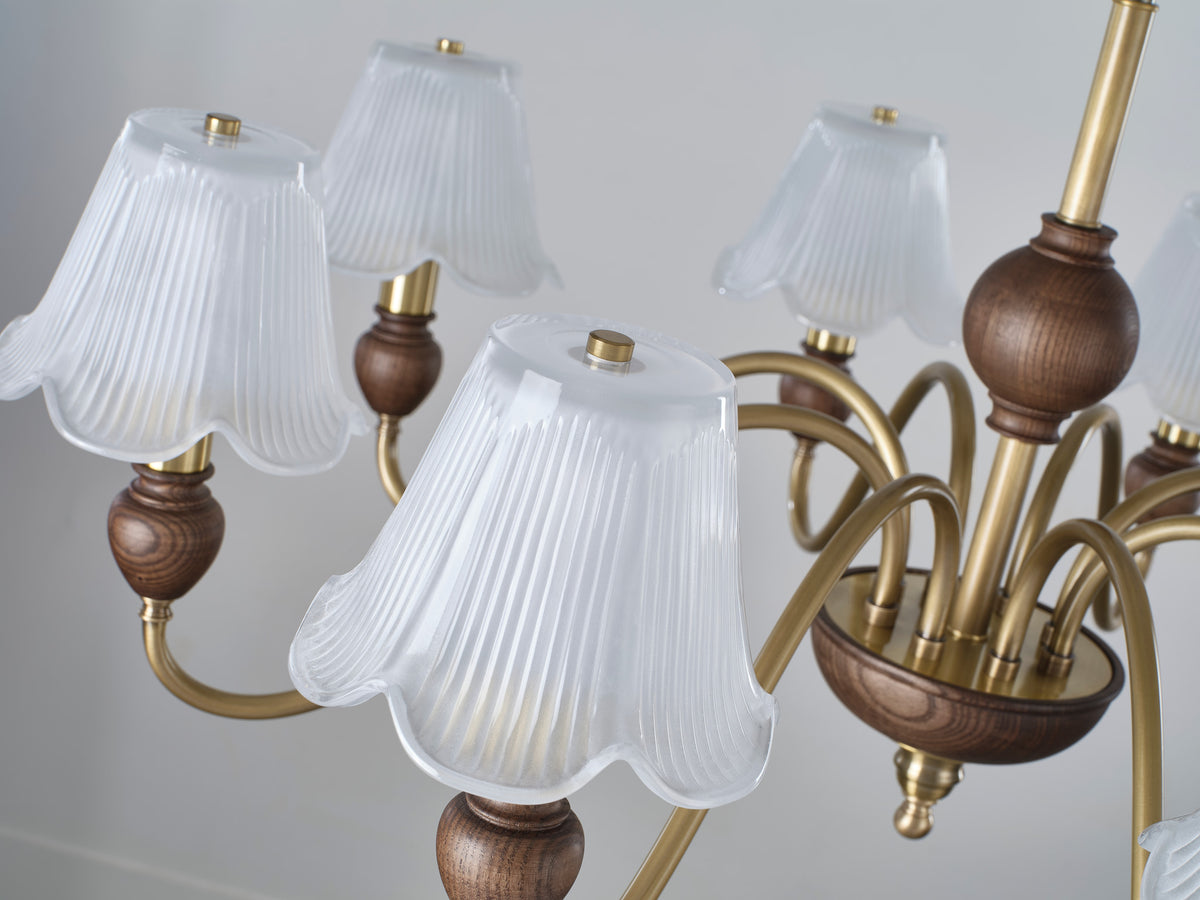 Supplier real detail of the Sorrelune wood center bowl and lower finial