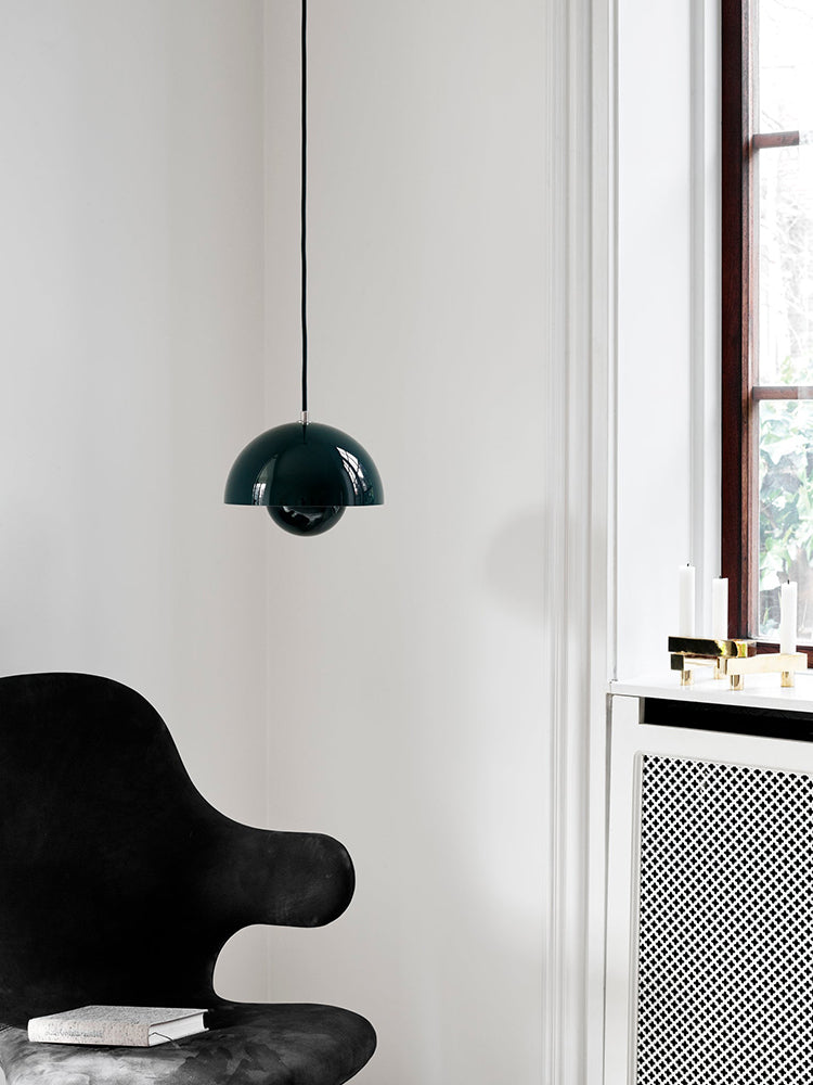 Modern Glossy Dome Pendant Light - 18 07-source-scene-7