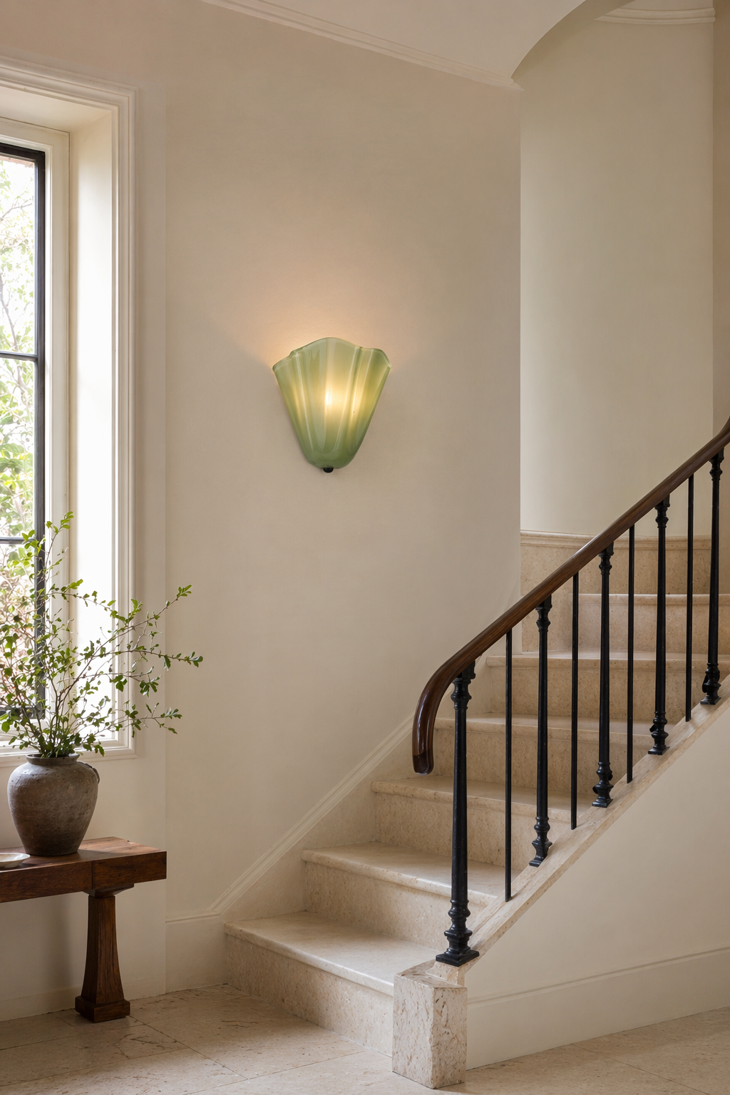 Modern Shell Petal LED Wall Sconce - 07 07-staircase-wall-wide