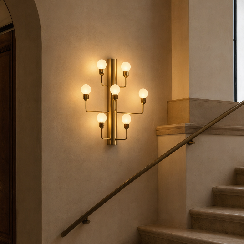 Modern Alabaster Wall Sconce in Natural Brass - product image 07