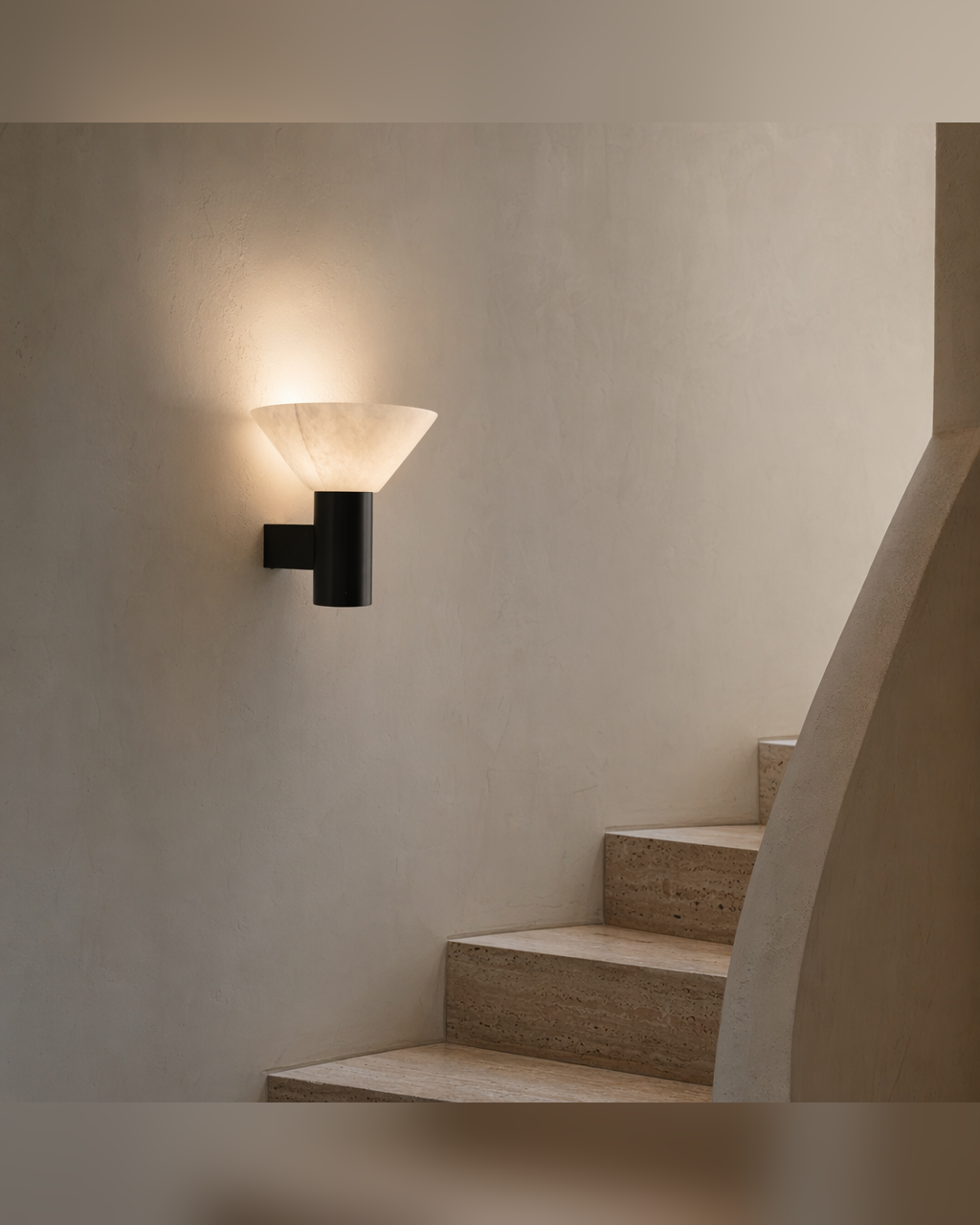 Modern Snowflake Alabaster Cup Wall Sconce - product image 02