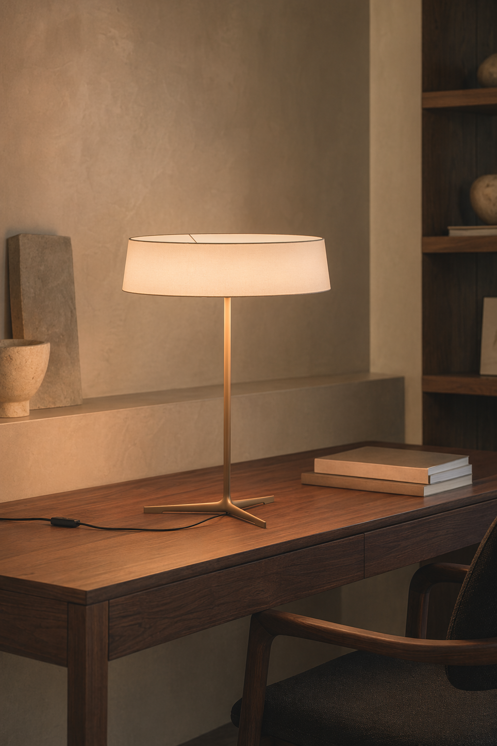 Modern Round Fabric Shade Table and Floor Lamp - 07 07-study-desk-table-lamp.png