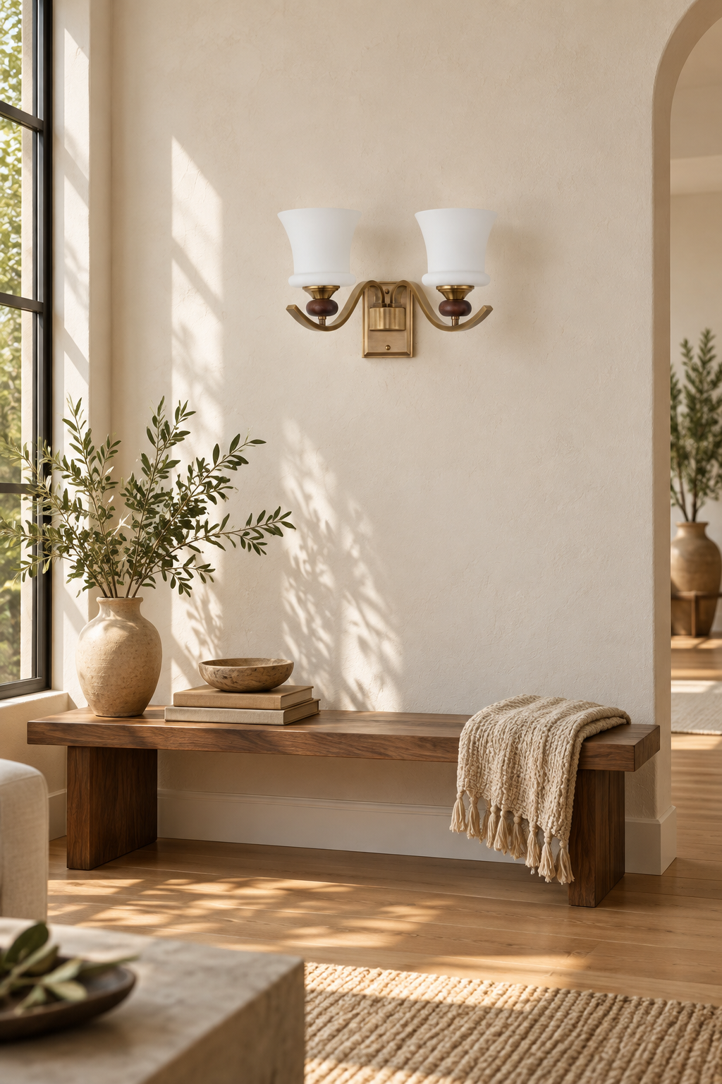 Brontelle two-light wall sconce lifestyle scene 07