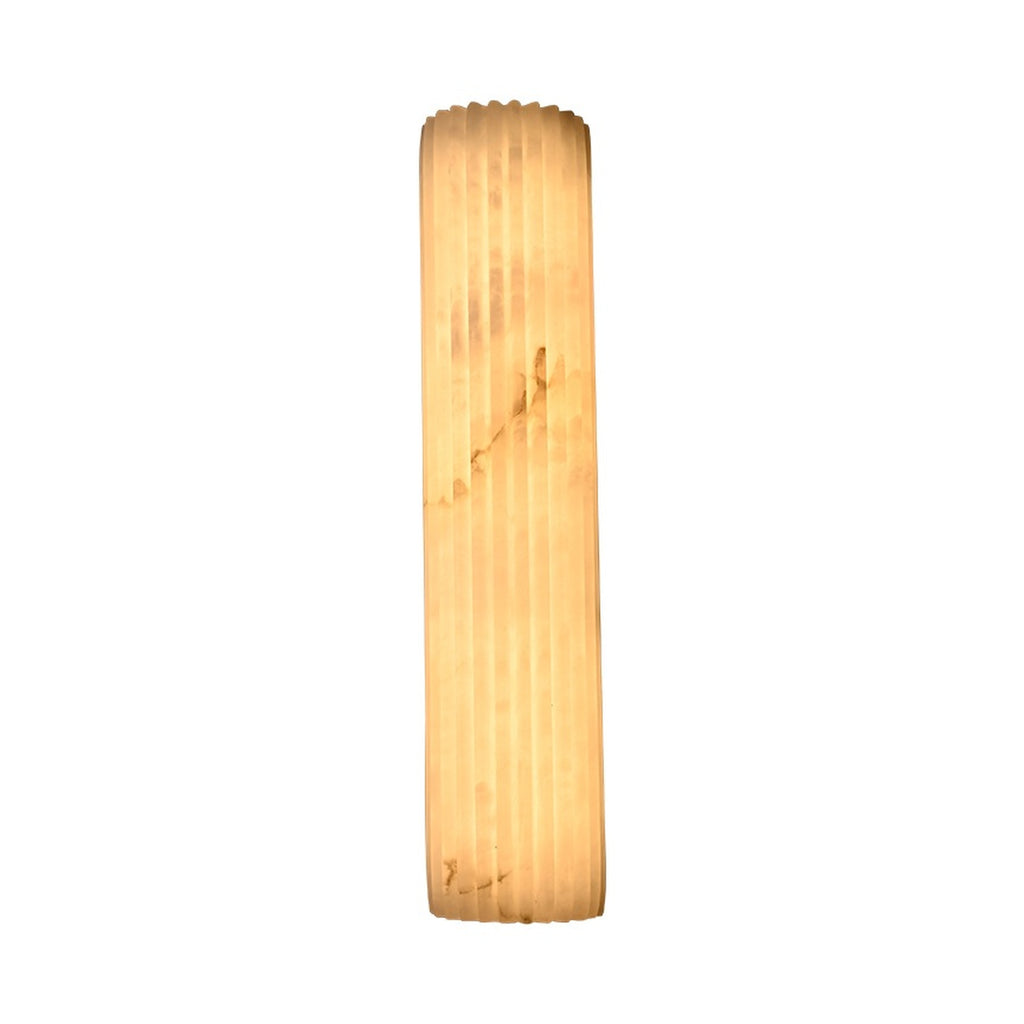 Modern Fluted Alabaster Wall Sconce - enlarged white background main image