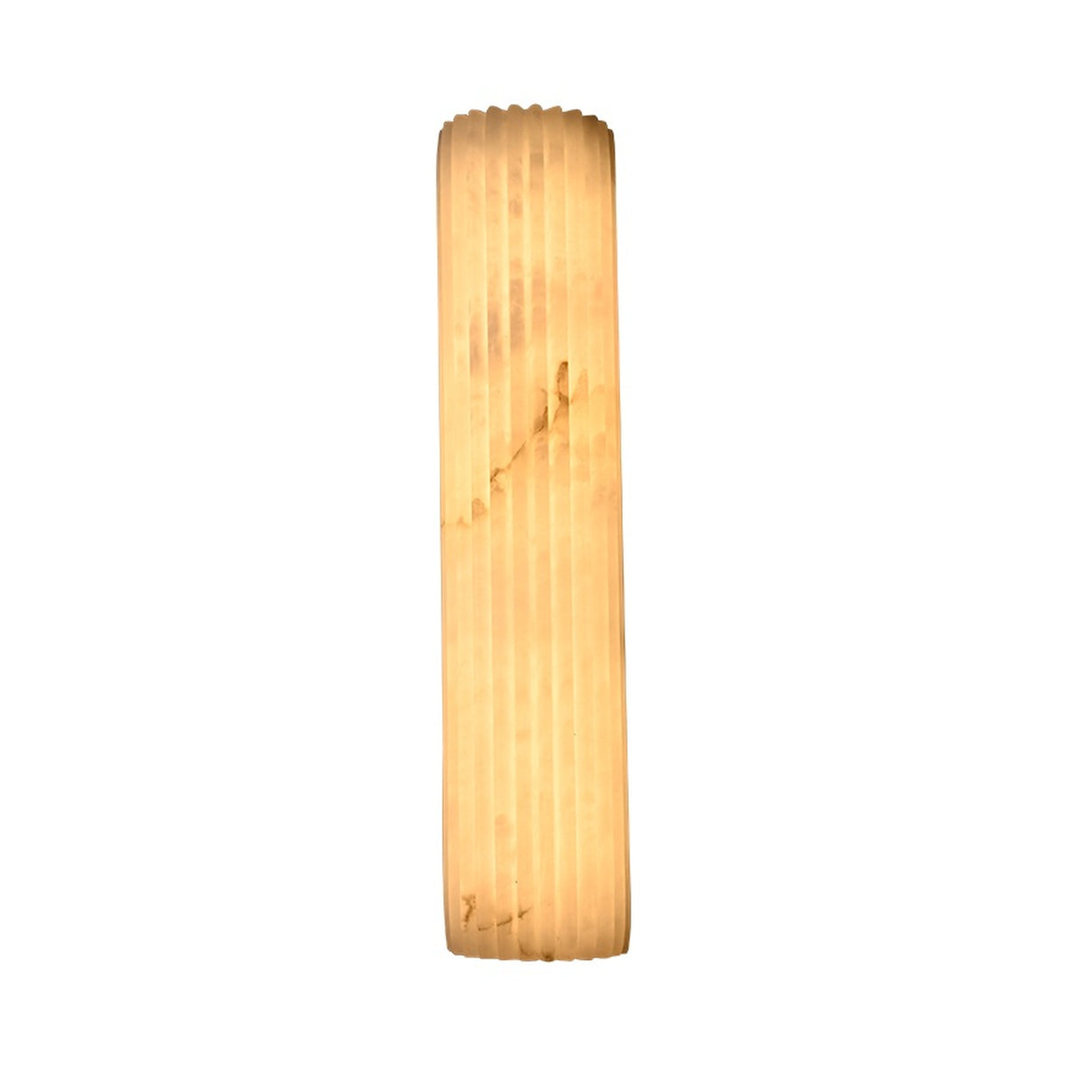 Modern Fluted Alabaster Wall Sconce - enlarged white background main image
