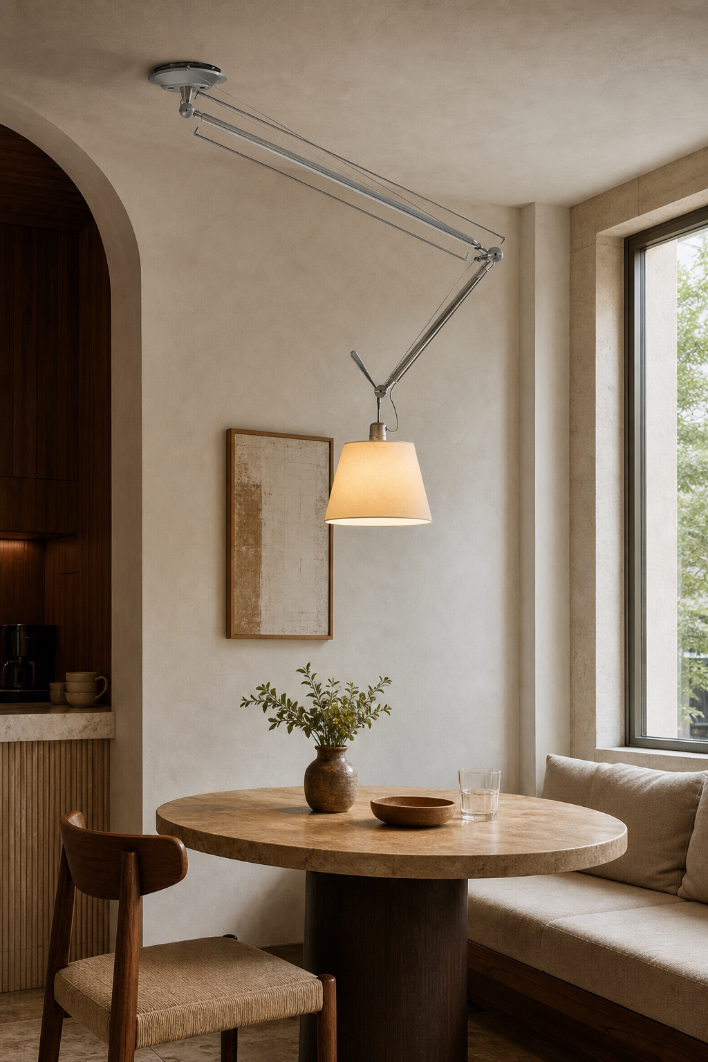 Bauhaus Adjustable Swing Arm Pendant Light cafe dining