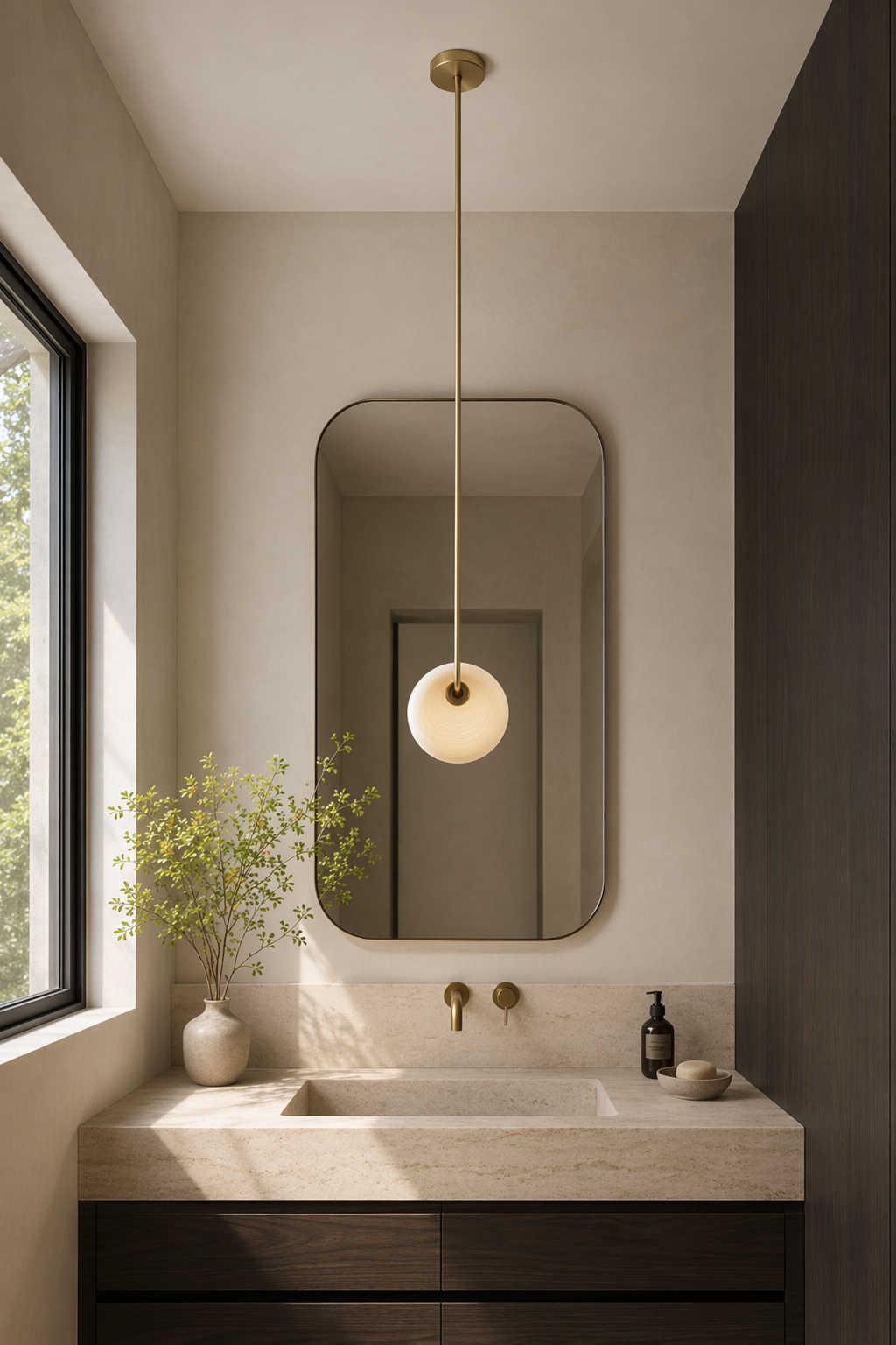 Modern Glass Globe Pendant Light - generated workflow 08 08-dry-vanity-daylight