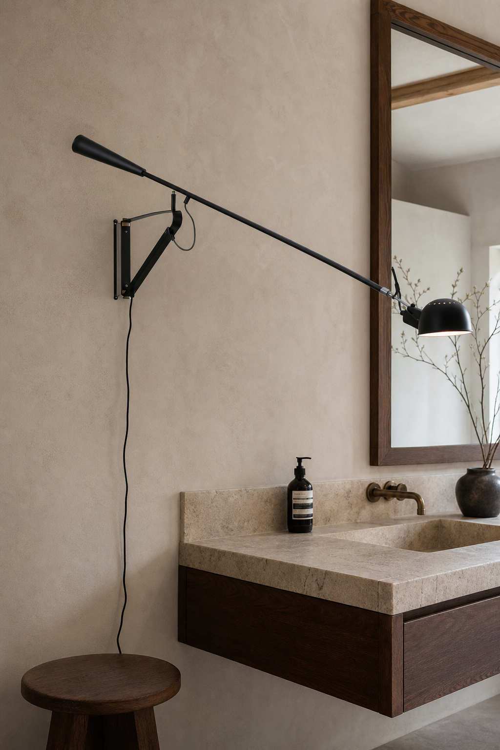 Colorful Swing-Arm Wall Lamp gallery 08 dry vanity daylight