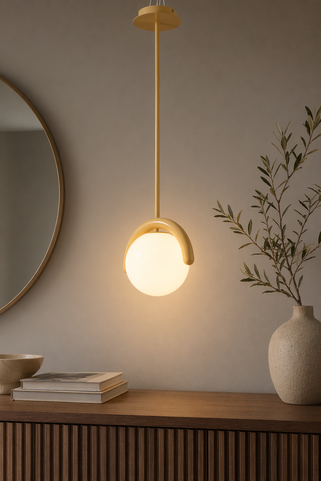 Modern Gold Globe Pendant Light - generated main 08 08-dry-vanity-or-console