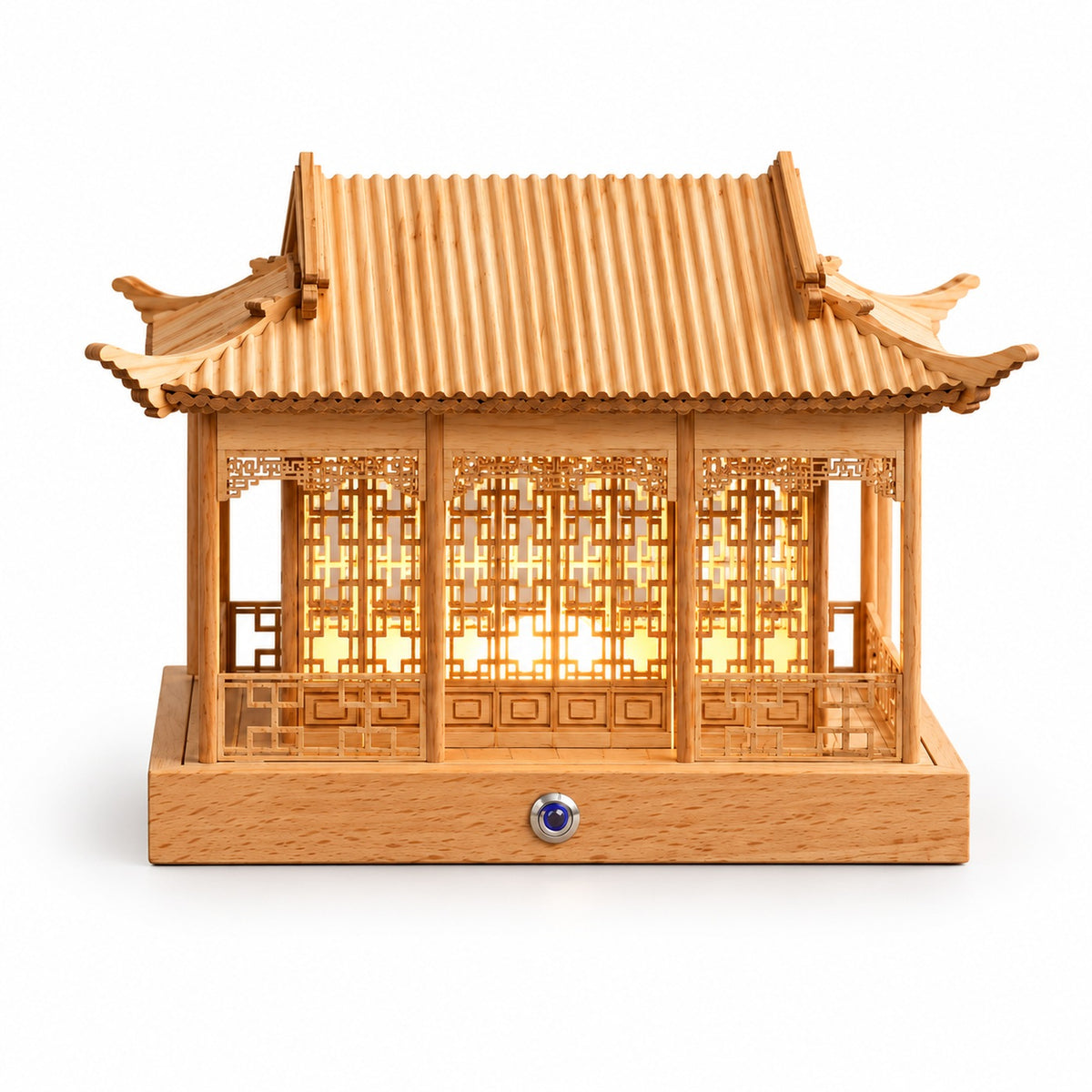Pavilume natural pine rain pavilion lamp on a white background